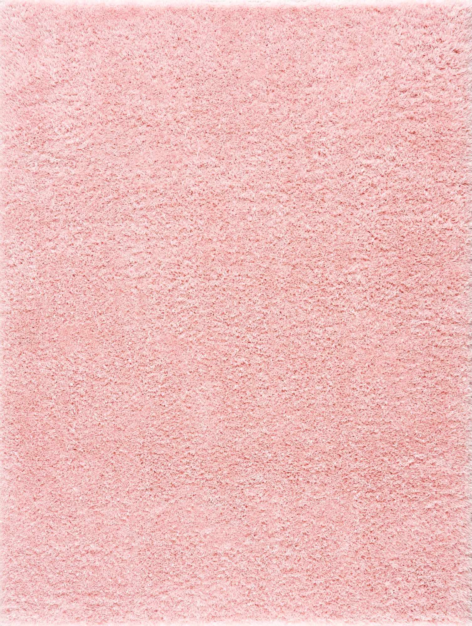 Faina Solid Pink Shag Washable Area Rug - Image 3