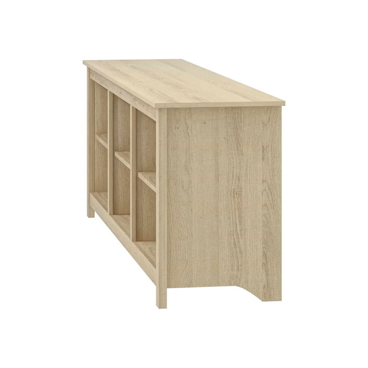Farmhouse TV Stand in Light Oak Wood Finish - Image 4