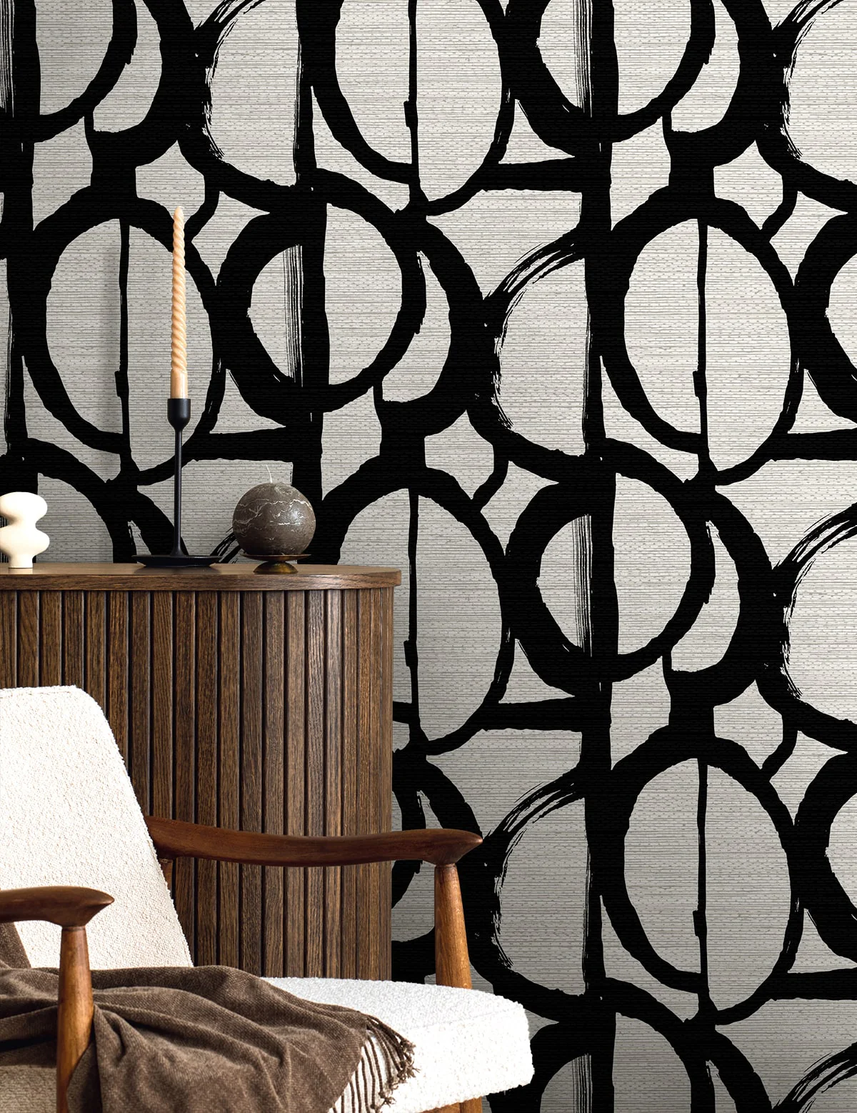 Fibers and Threads Pendelton Abstract Nonwoven Unpasted Wallpaper - Image 15