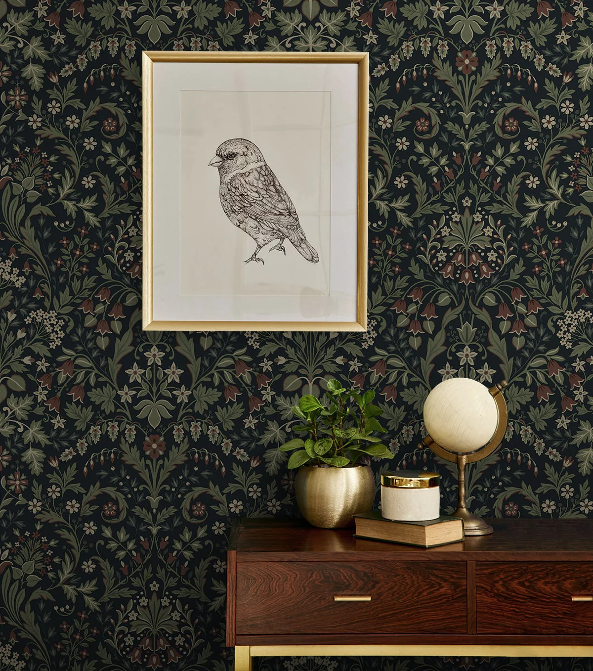 Filigree Floral Peel and Stick Removable Wallpaper - Image 10