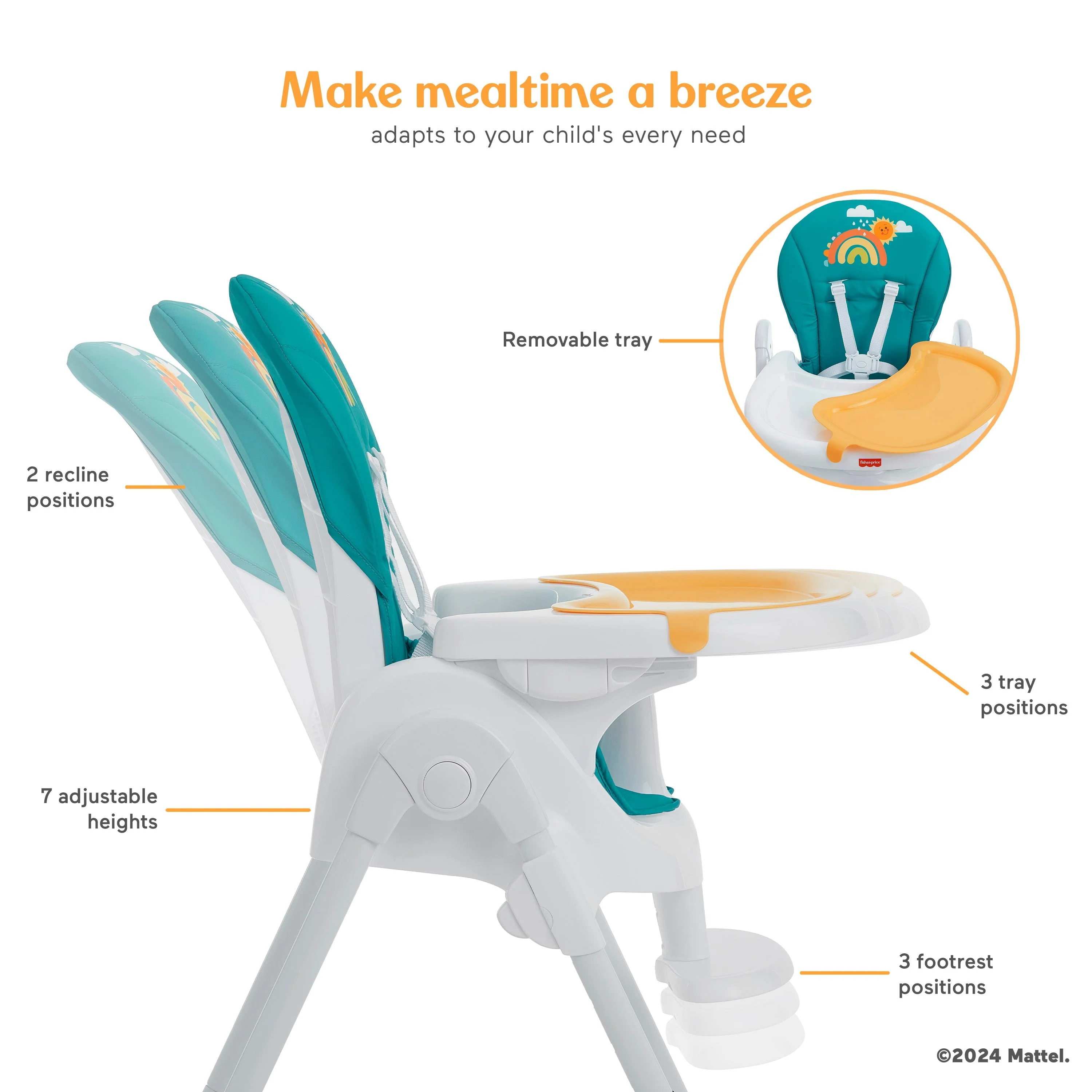 Fisher-Price by Dream On Me Tiny Bites Highchair - Image 10