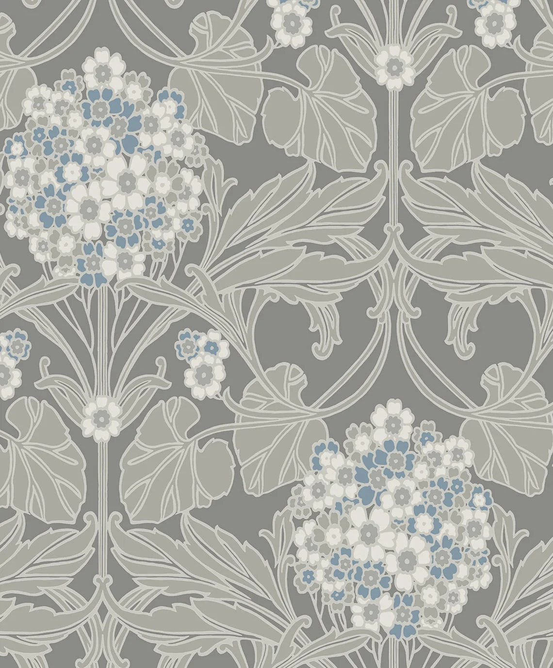 Floral Hydrangea Vintage Unpasted Wallpaper - Image 3