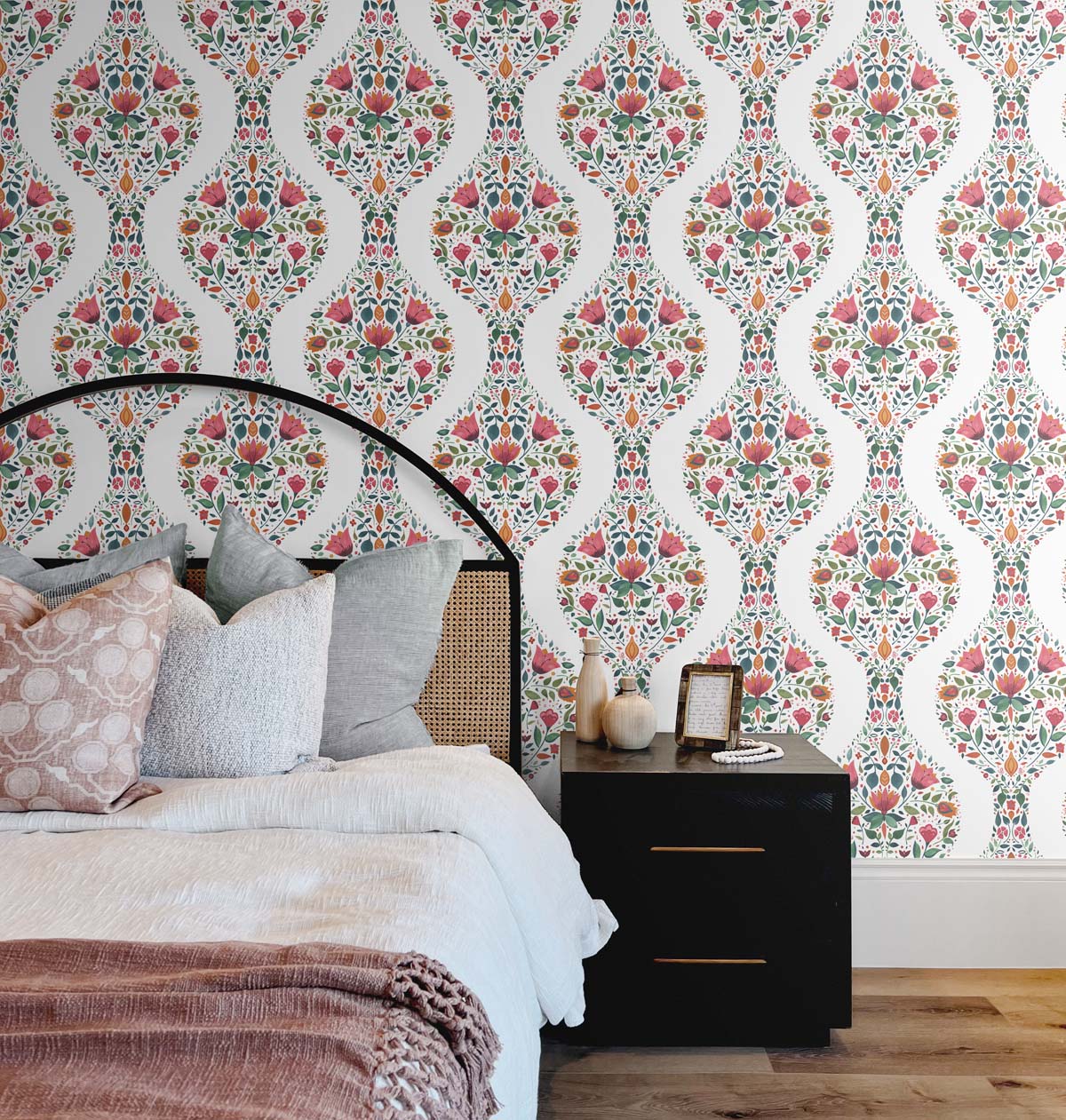 Floral Ogee Peel and Stick Removable Wallpaper - Image 8