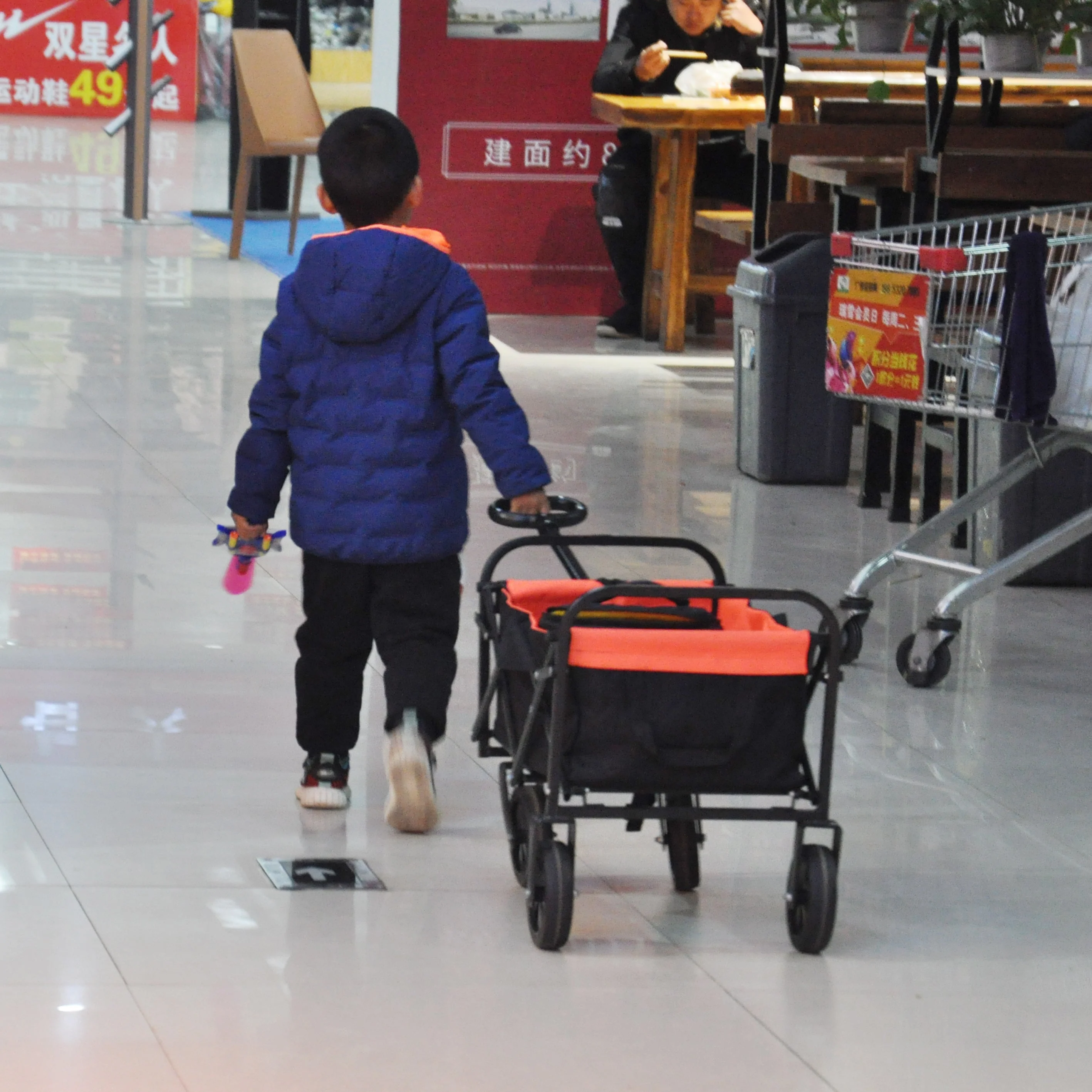 Folding Wagon Garden Shopping Beach Cart - Image 17