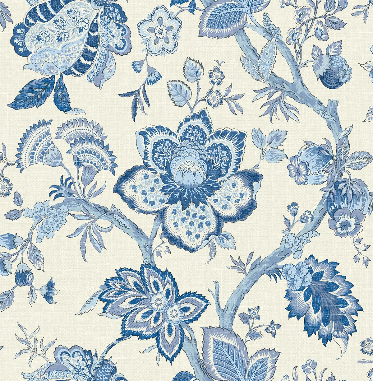 French Country Bernadette Jacobean Unpasted Wallpaper - Image 4