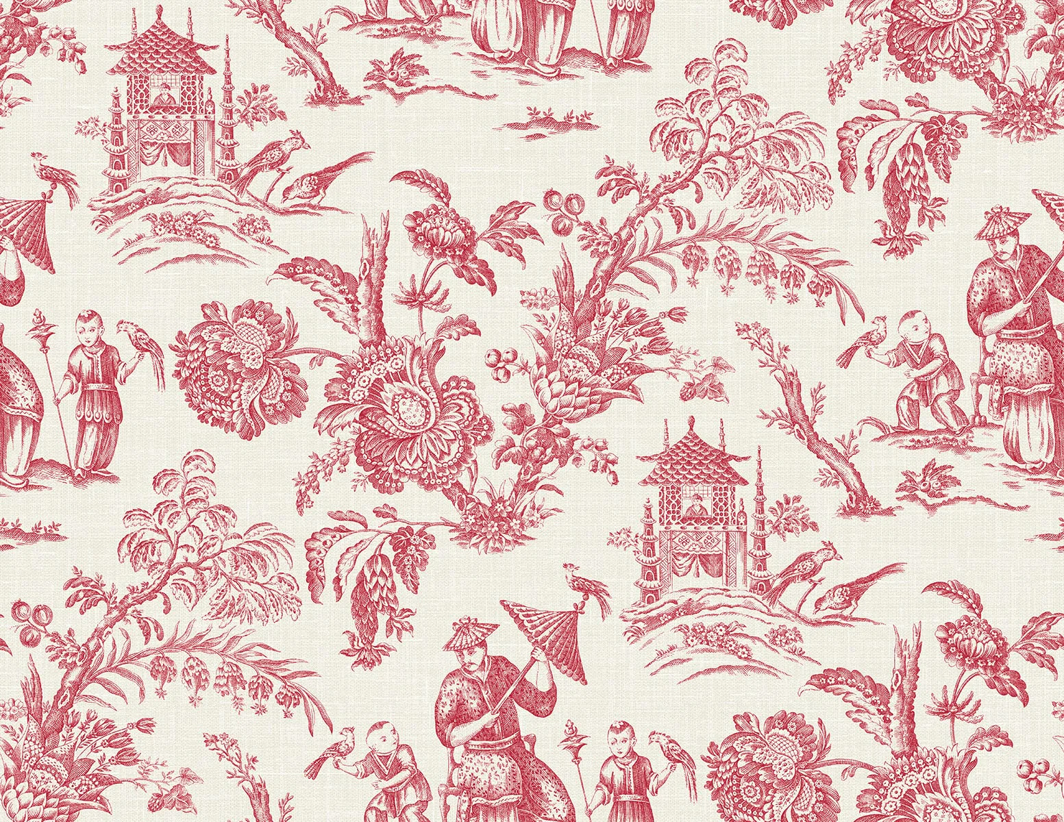 French Country Colette Chinoiserie Unpasted Wallpaper - Image 6