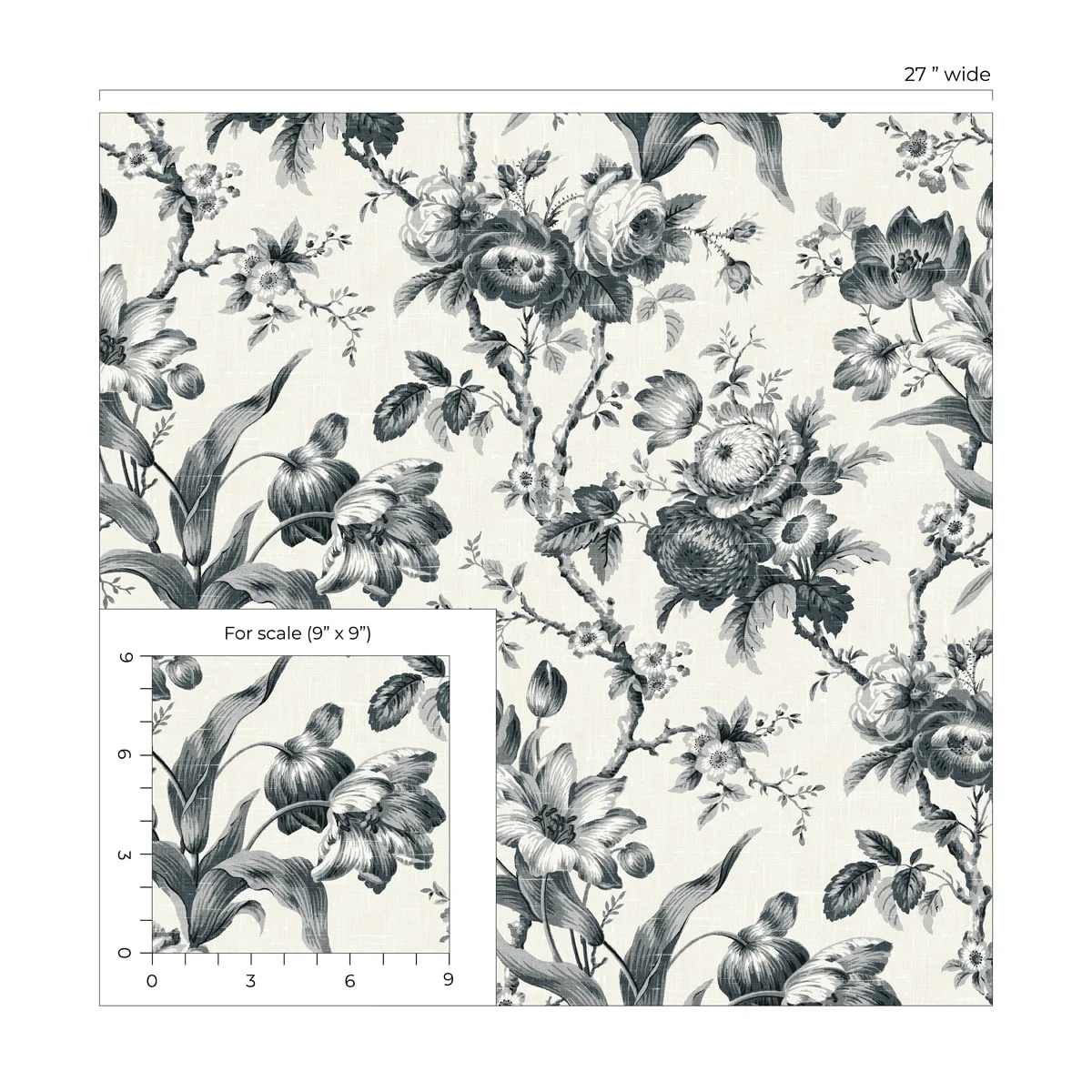 French Country En Rose Floral Unpasted Wallpaper - Image 3