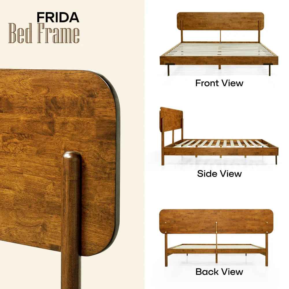 Frida Deluxe Solid Wood Bed Frame - Image 3