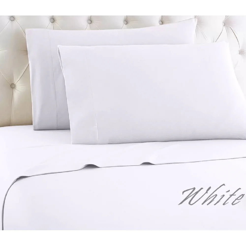 Full 4-Piece, Egyptian Sheet Set - White - Image 3