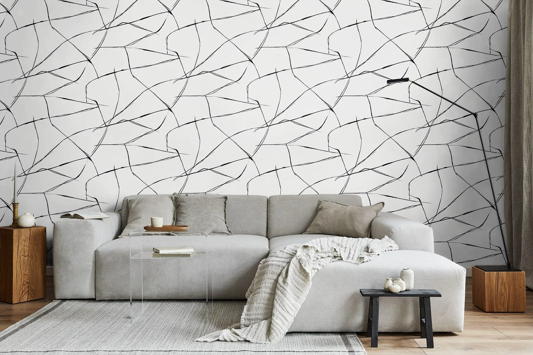 Geometric Textures Astratto Unpasted Wallpaper - Image 2