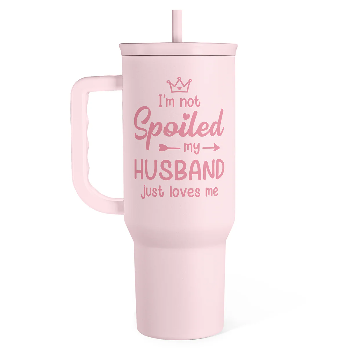 Valentine's Day Travel Tumbler for Wife - 40oz, Pink - Image 2