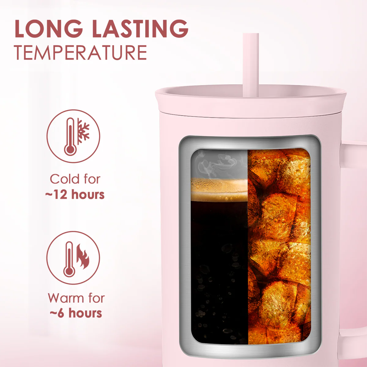 Valentine's Day Travel Tumbler for Wife - 40oz, Pink - Image 6