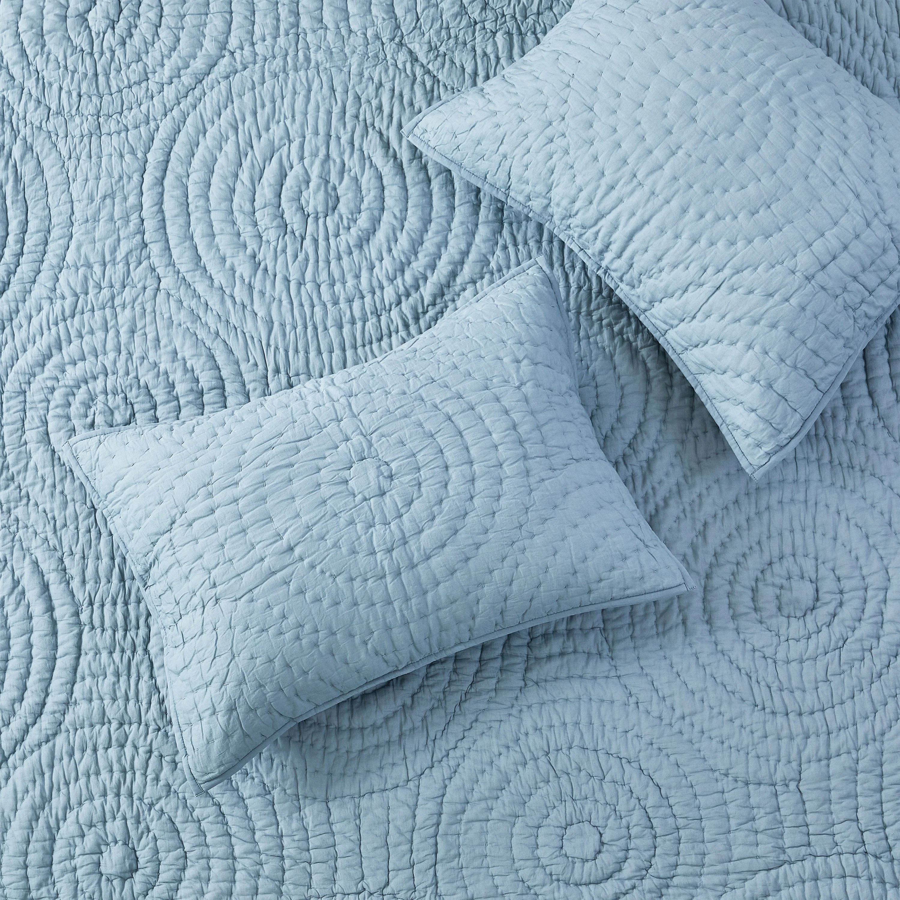 Halo Cotton Voile Hand Stitched Quilt Set - Image 18