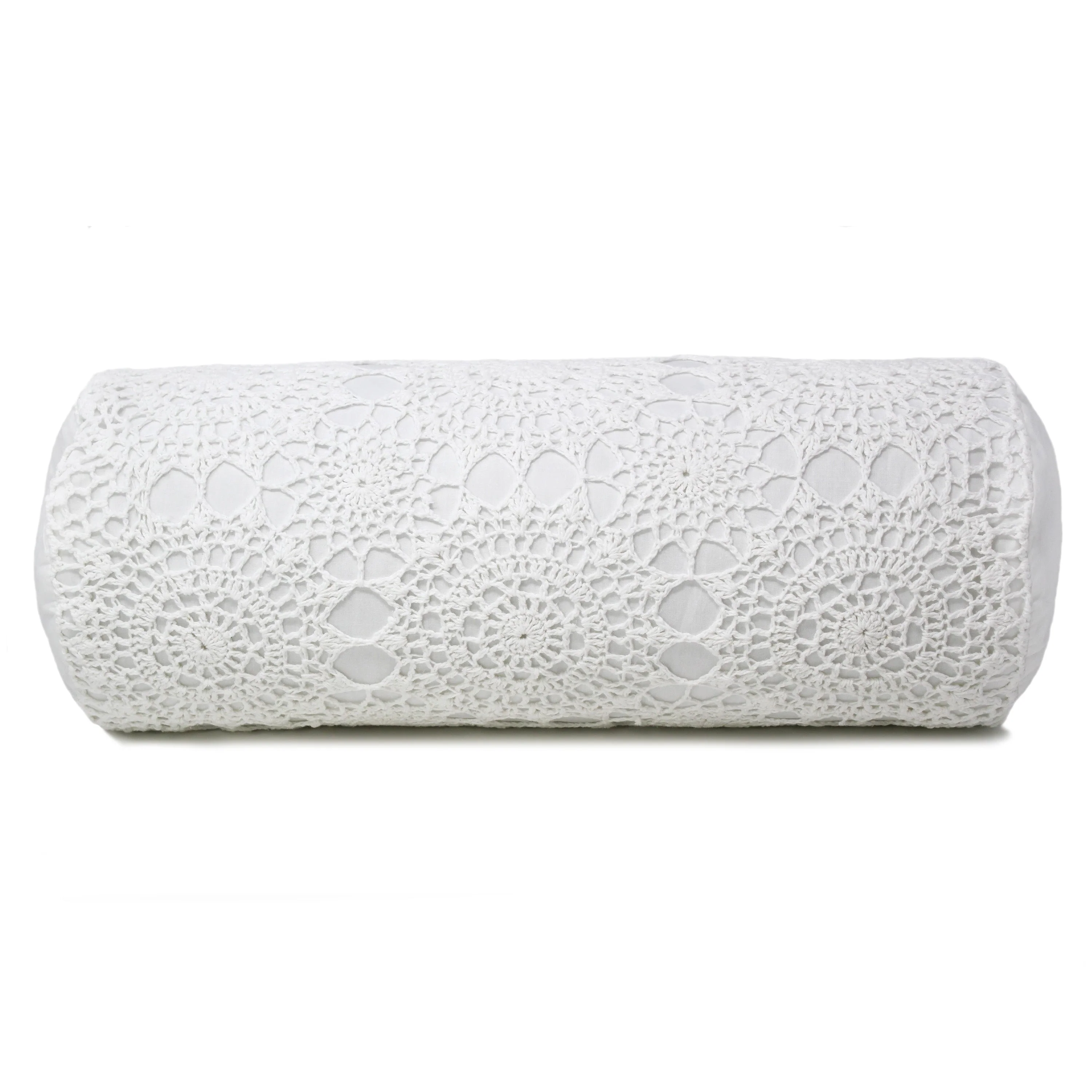 Hand Made Crochet Cotton Neckroll Pillow - Image 6
