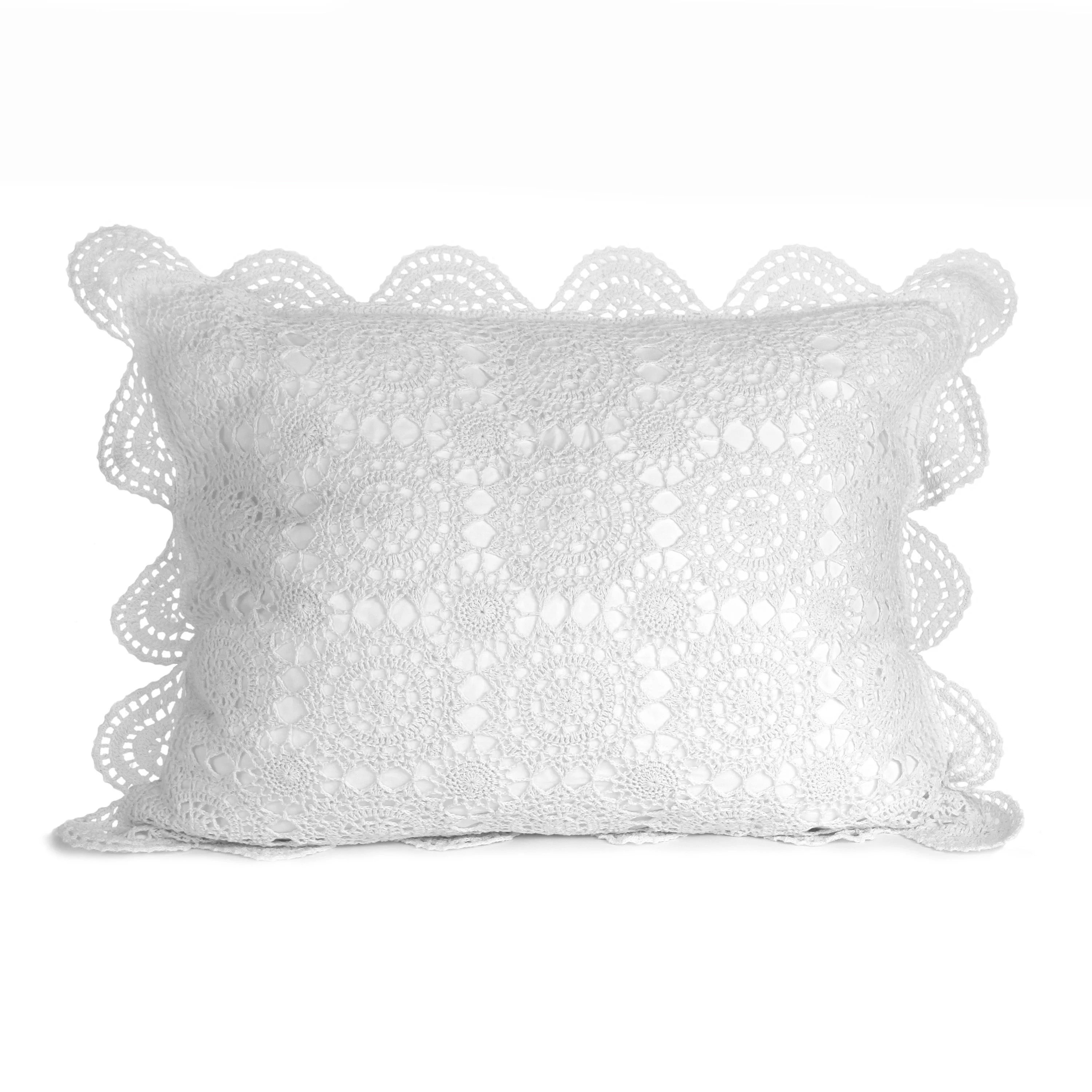 Crochet Cotton Pillow Sham Pairs - Image 5
