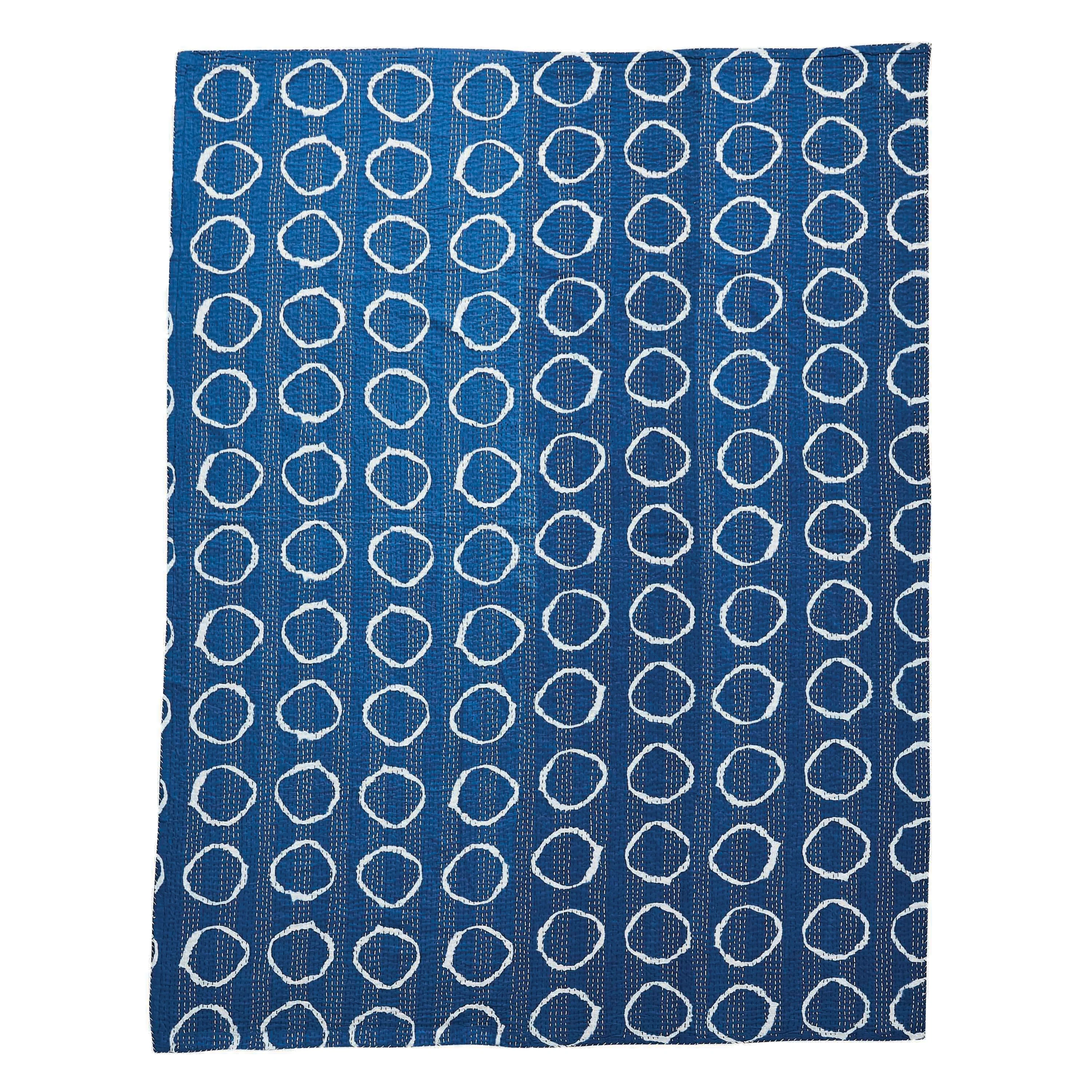 Hand Stitched Block Print Kantha Throws - Image 4