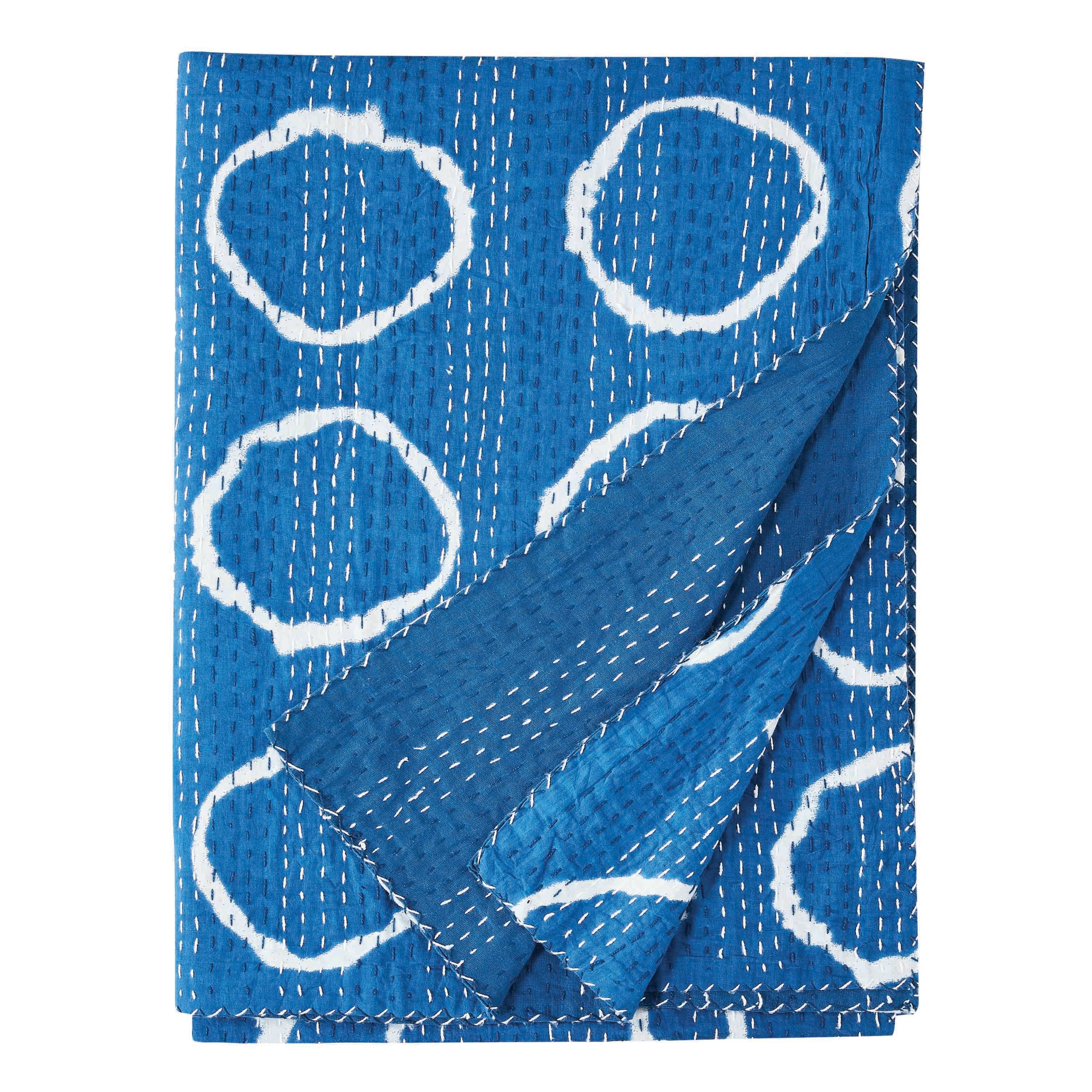 Hand Stitched Block Print Kantha Throws - Image 5