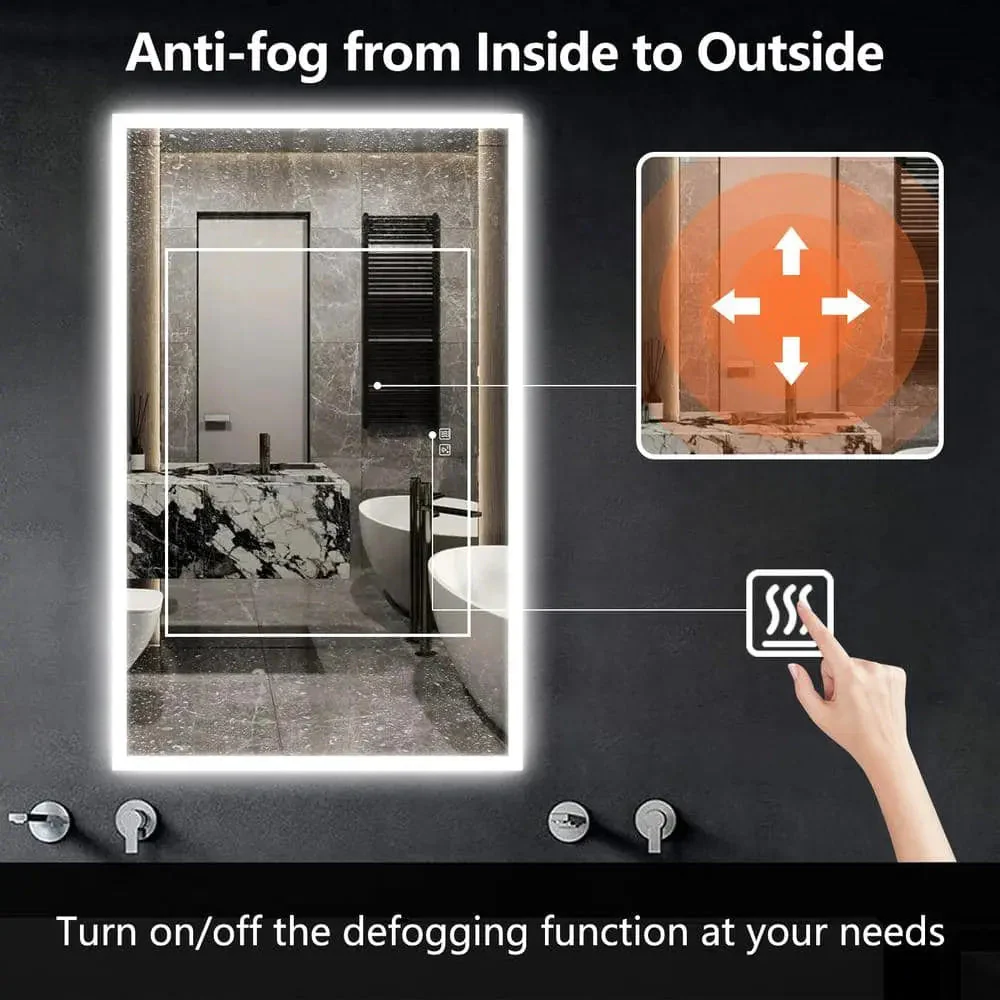 Deluxe Edge Glow LED Bathroom Mirror - Image 6