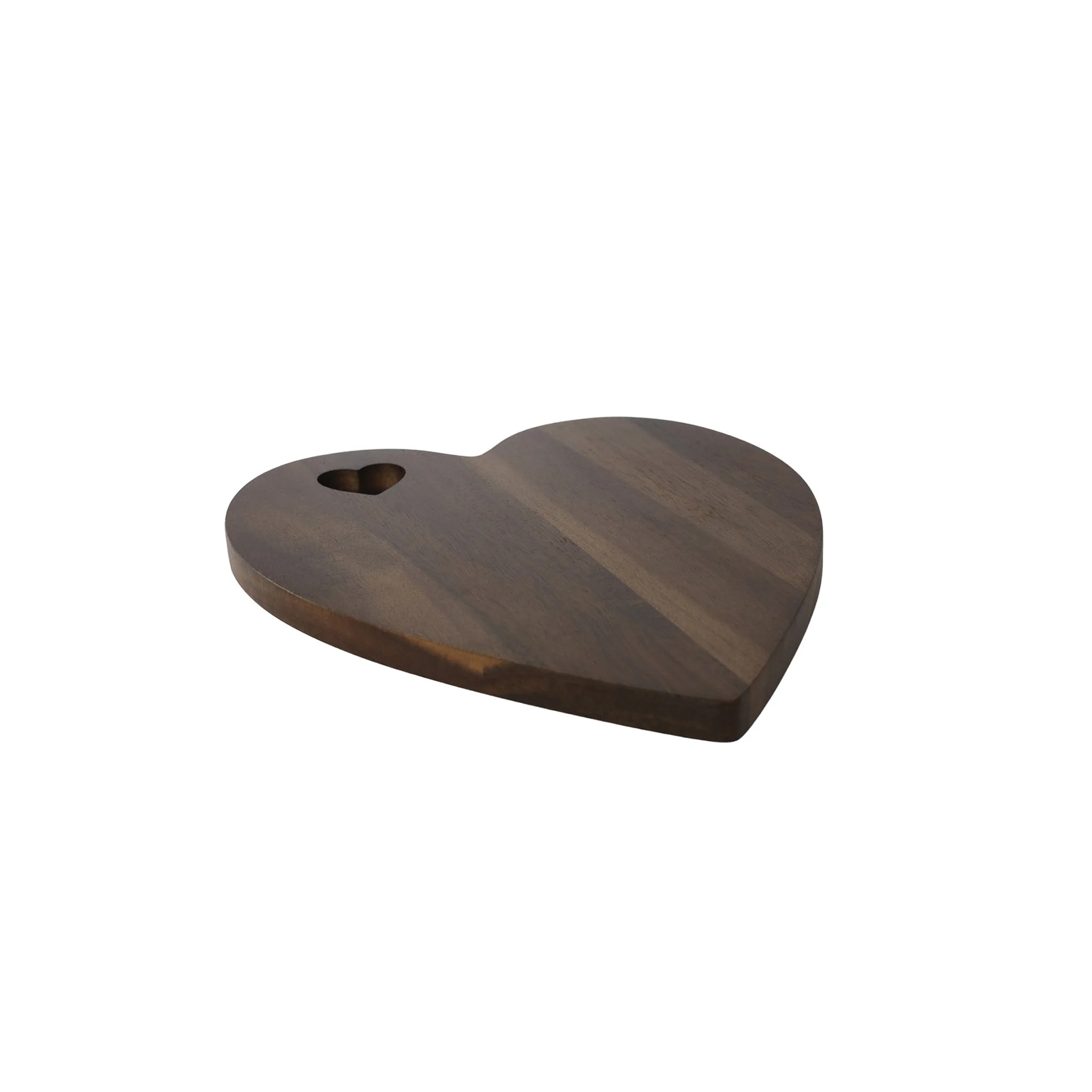 Heart Shaped Acacia Wood Serving Board - 9.75" x 12" - Image 3