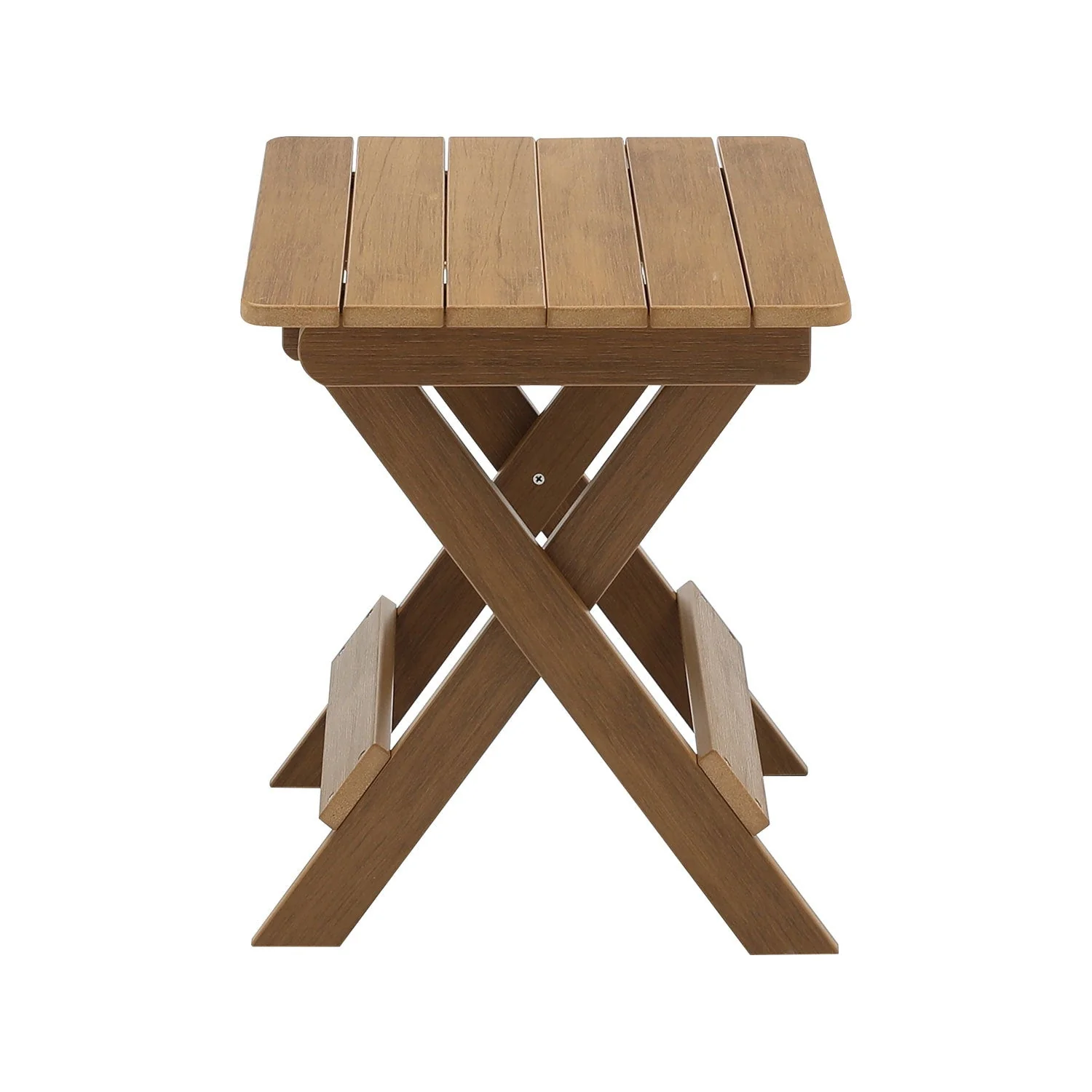 Outdoor Bistro Set, Foldable Small Table and Chair Set, Teak - Image 10