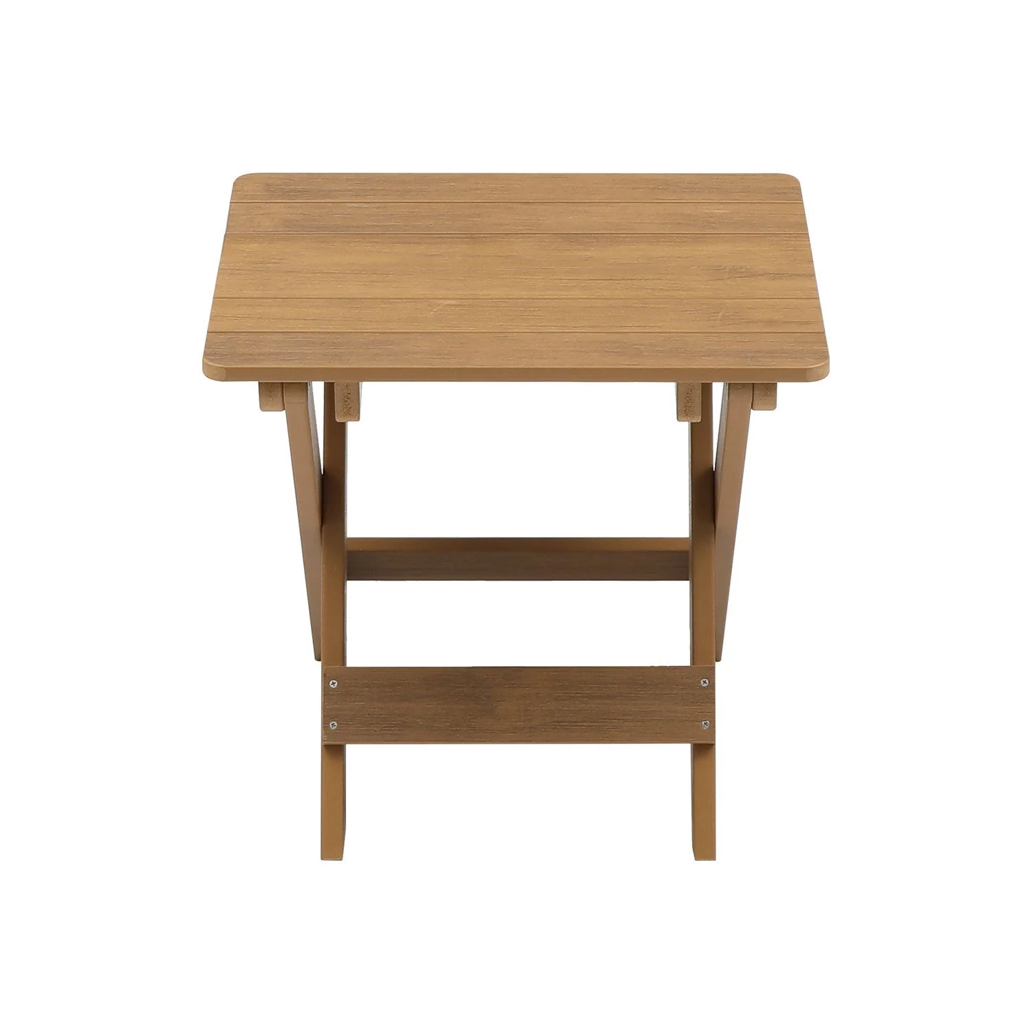 Outdoor Bistro Set, Foldable Small Table and Chair Set, Teak - Image 8