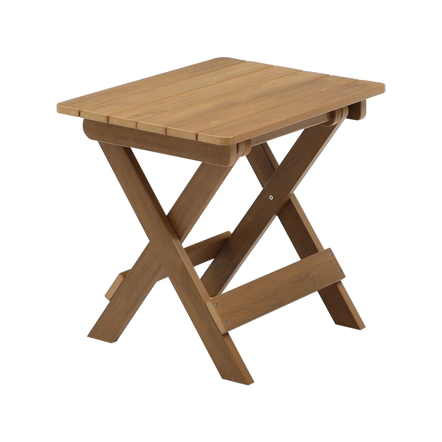 Outdoor Bistro Set, Foldable Small Table and Chair Set, Teak - Image 9