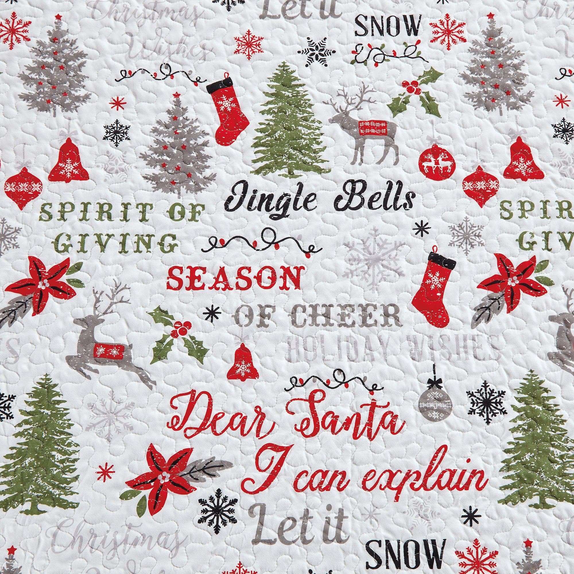 Holiday 3 Piece Quilt Set - Carol Collection - Image 15