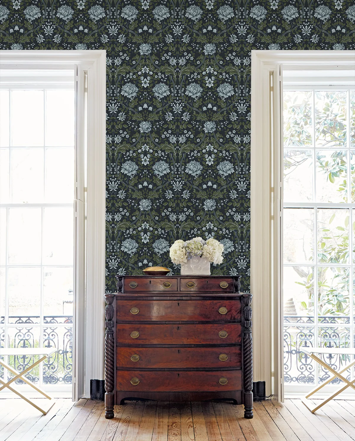 Honeysuckle Trail Floral Premium Peel and Stick Removable Wallpaper - Image 30