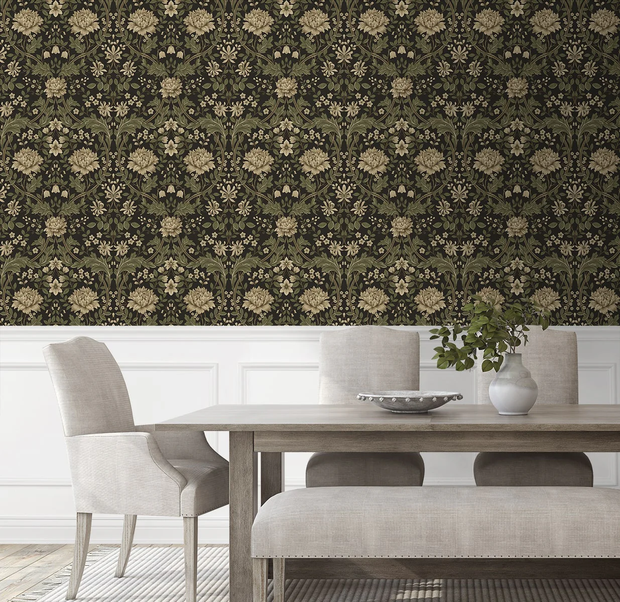 Honeysuckle Trail Floral Premium Peel and Stick Removable Wallpaper - Image 34