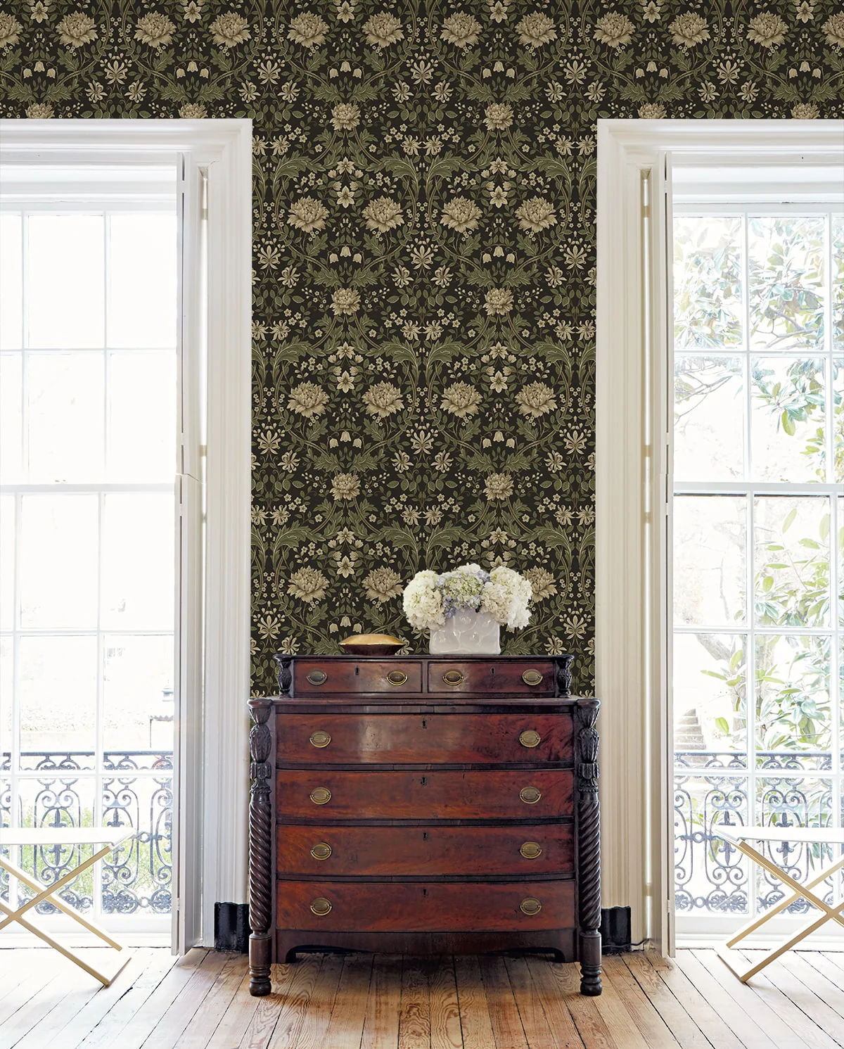 Honeysuckle Trail Floral Premium Peel and Stick Removable Wallpaper - Image 40