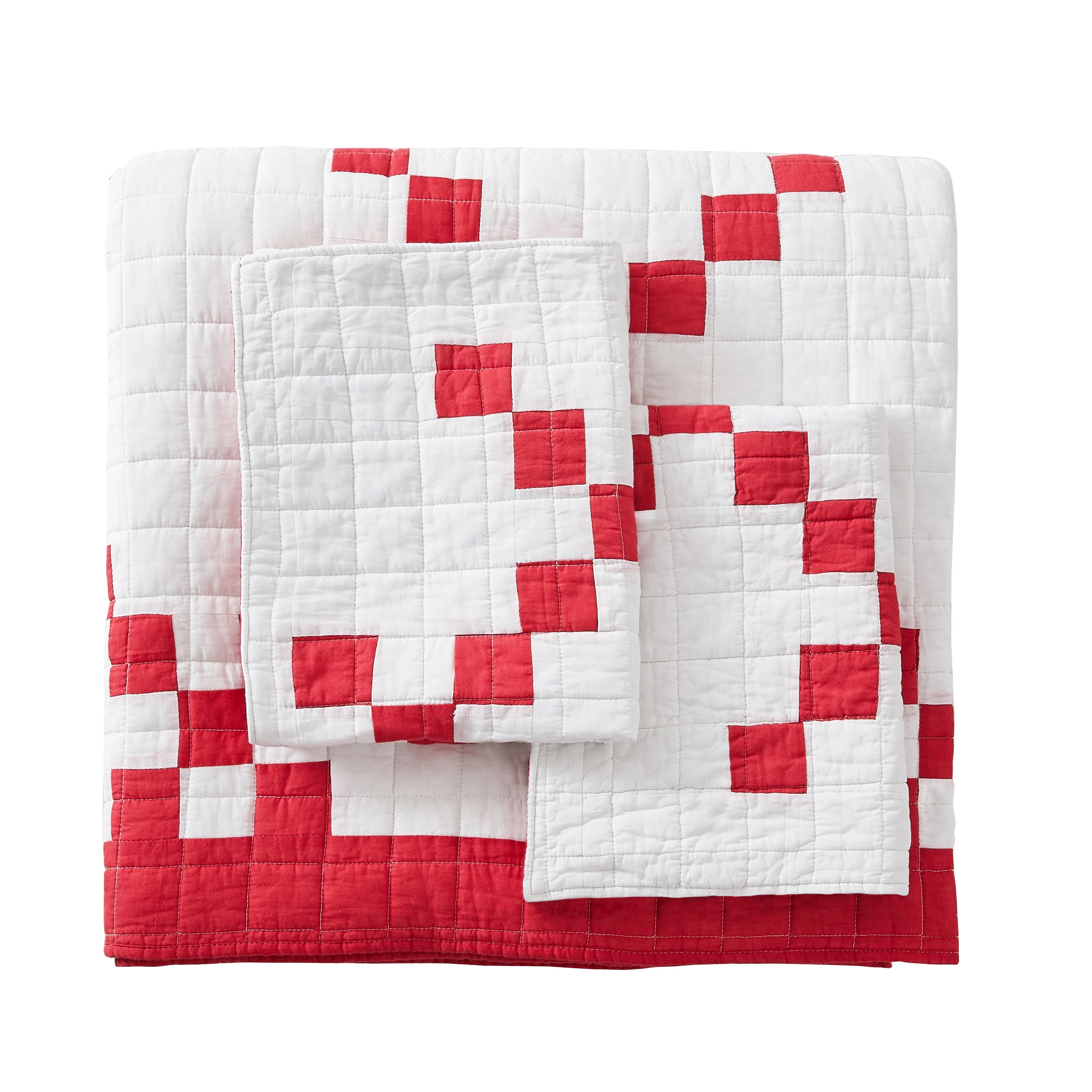 Irish Chain Patchwork Cotton Quilt Set - Image 11