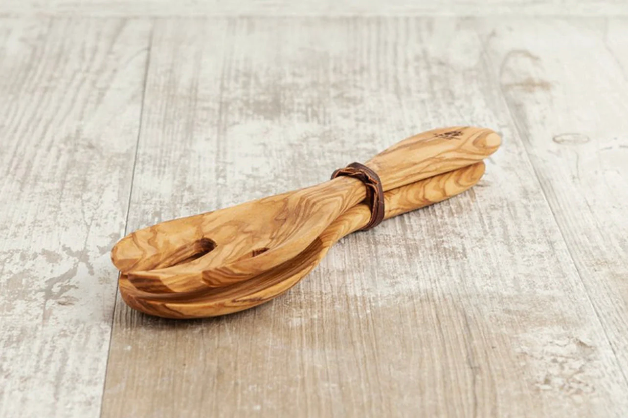 Italian Olivewood Salad Servers - Image 4