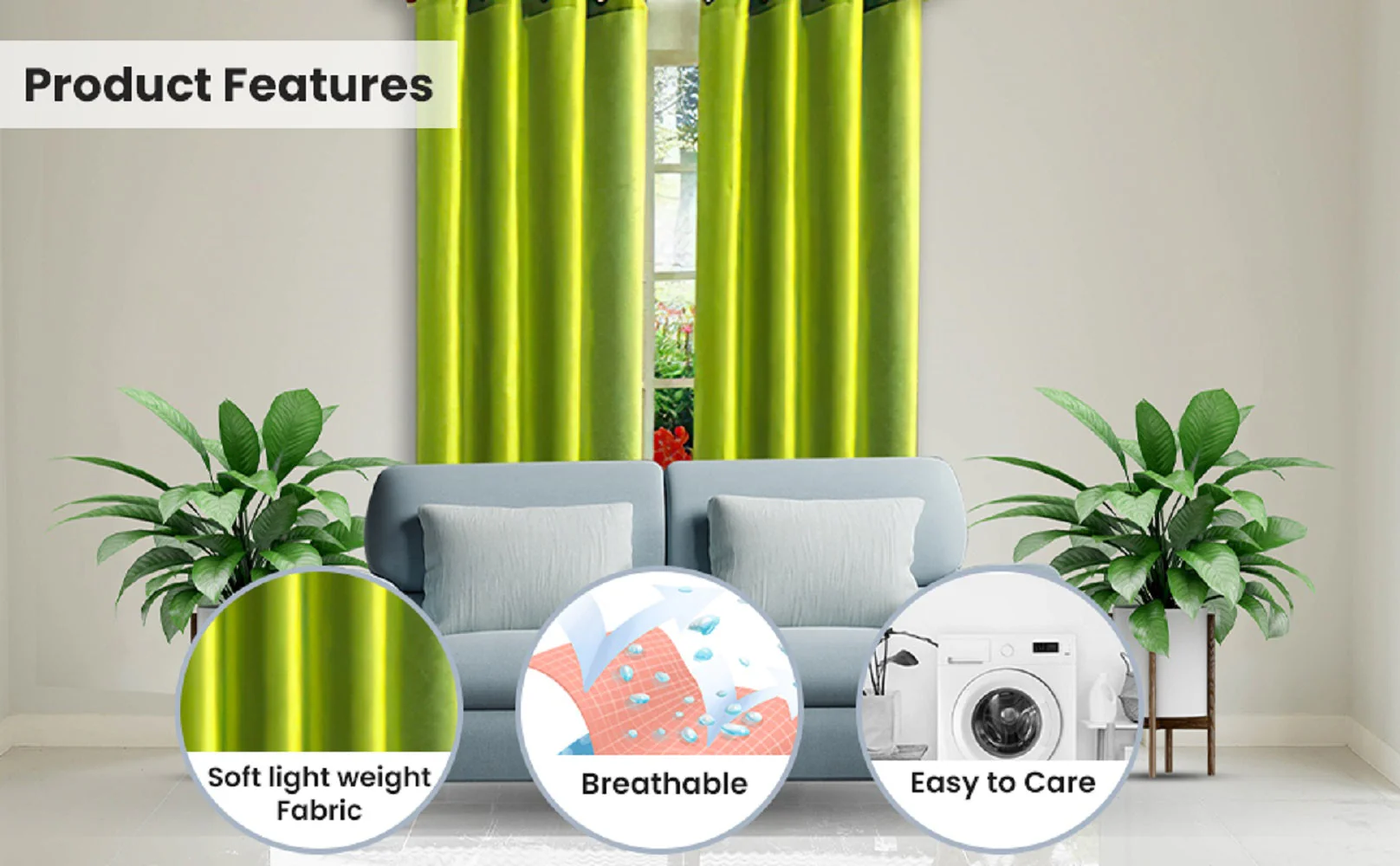 2 Panels Solid Grommet Faux Silk Window Curtain Drapes - Image 28