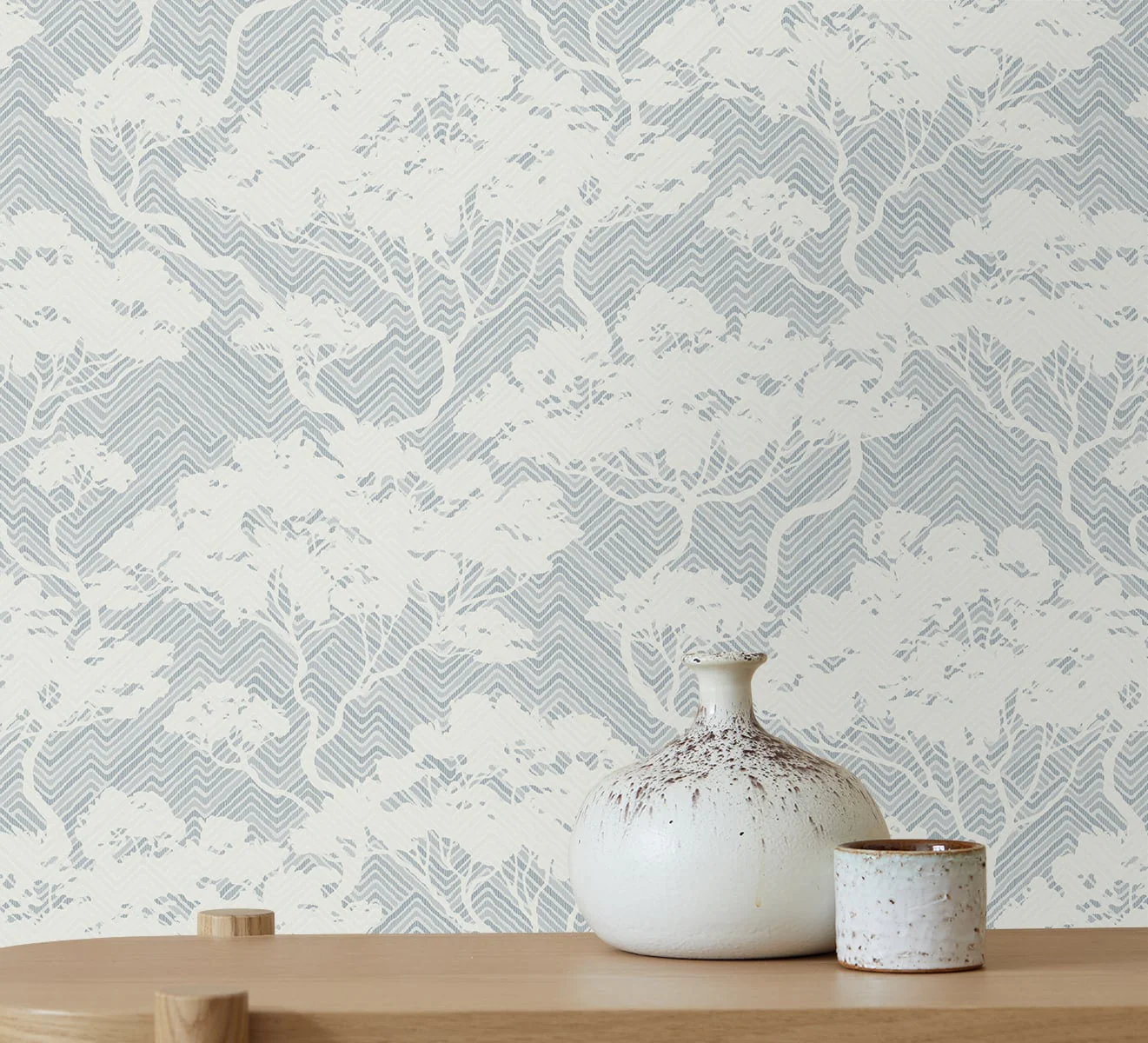 Japandi Style Nara Bonsai Botanical Stringcloth Unpasted Wallpaper - Image 8