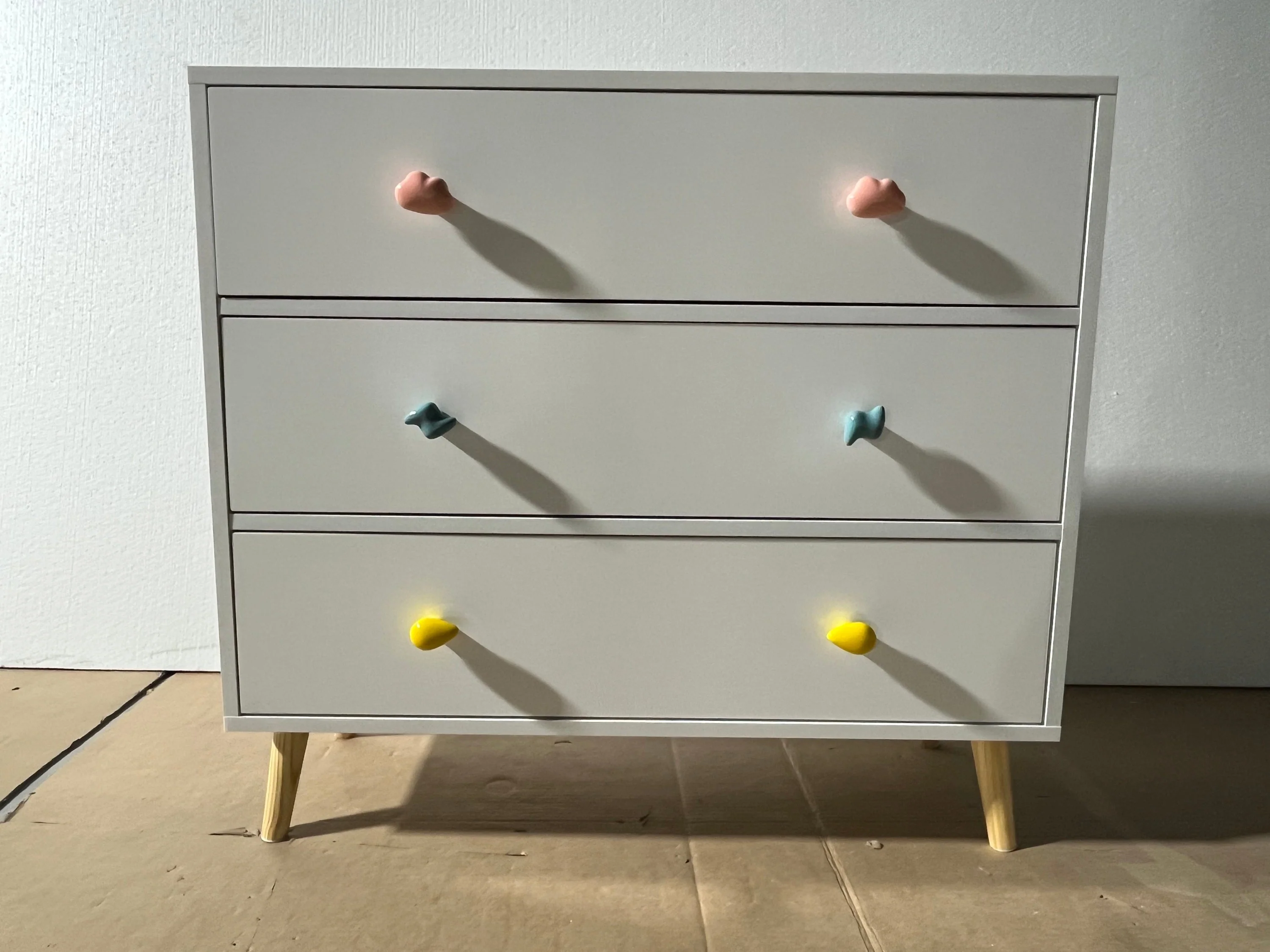 Kids 3 Drawer Dresser, Baby Nightstand for Bedroom - White - Image 24