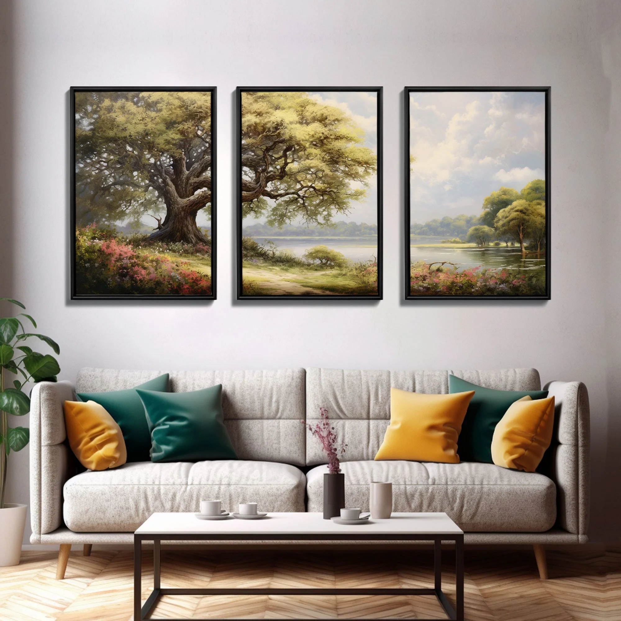 Lake Wall Art, Canvas Print, 3 Piece Wall Art - Image 11
