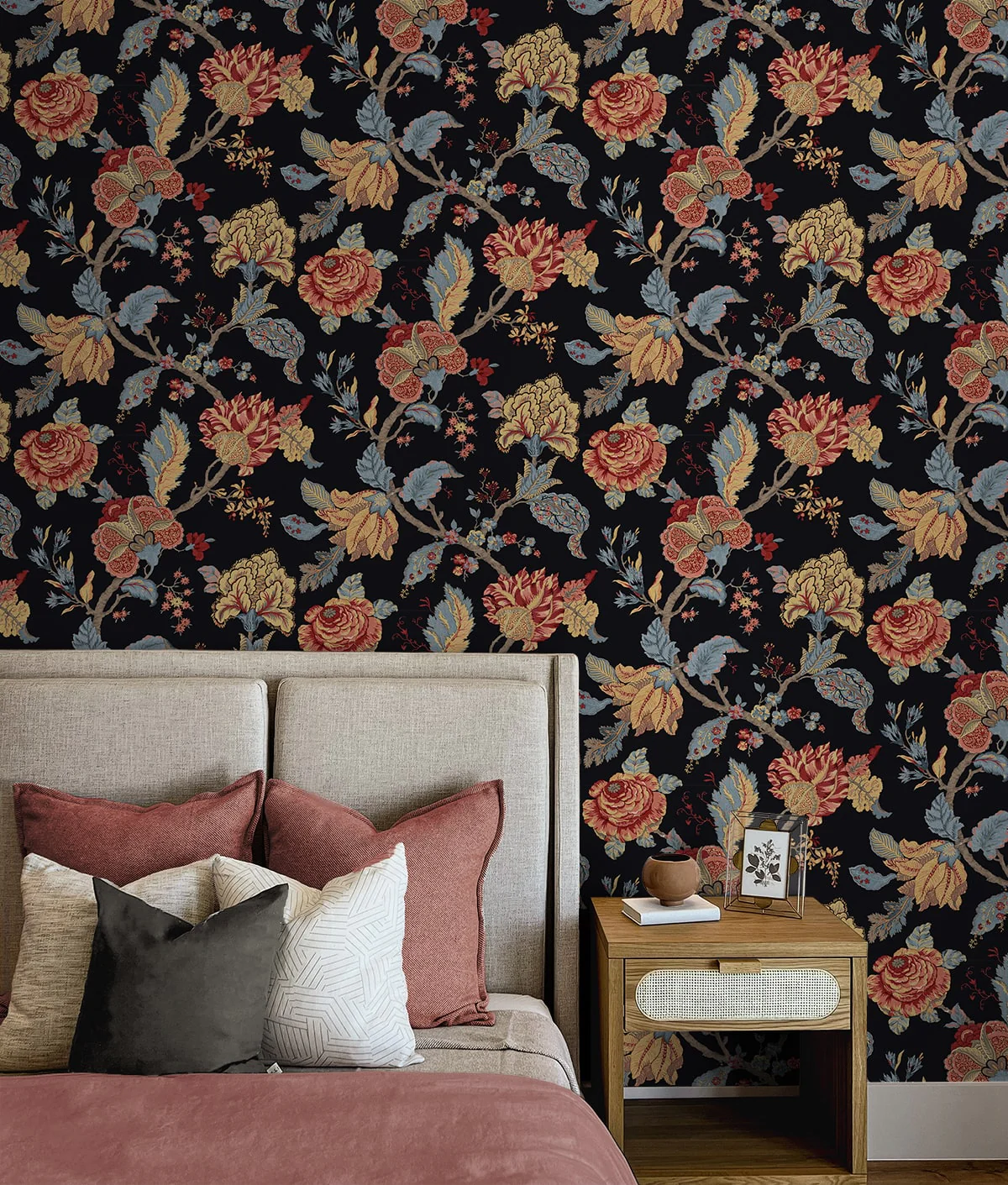 Lana Jacobean Floral Prepasted Wallpaper - Image 3