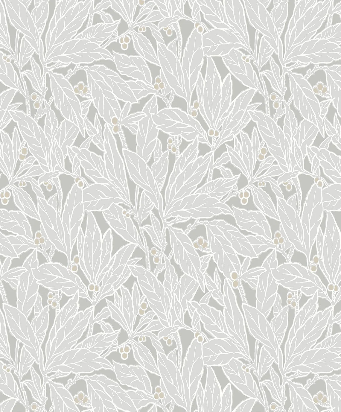 Leaf and Berry Botanical Vintage Unpasted Wallpaper - Image 11