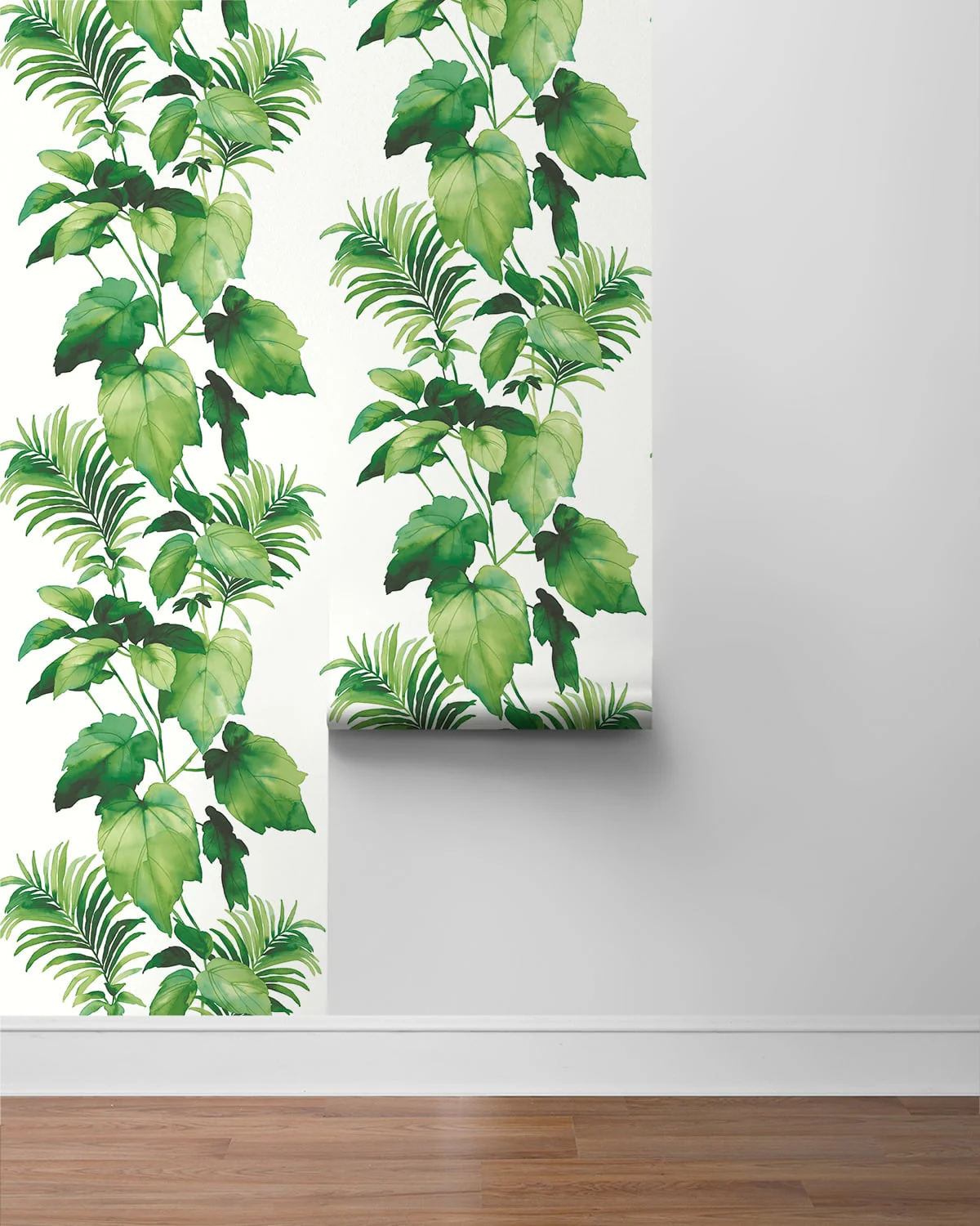 Leaf Stripe Botanical Peel and Stick Removable Wallpaper - Image 13