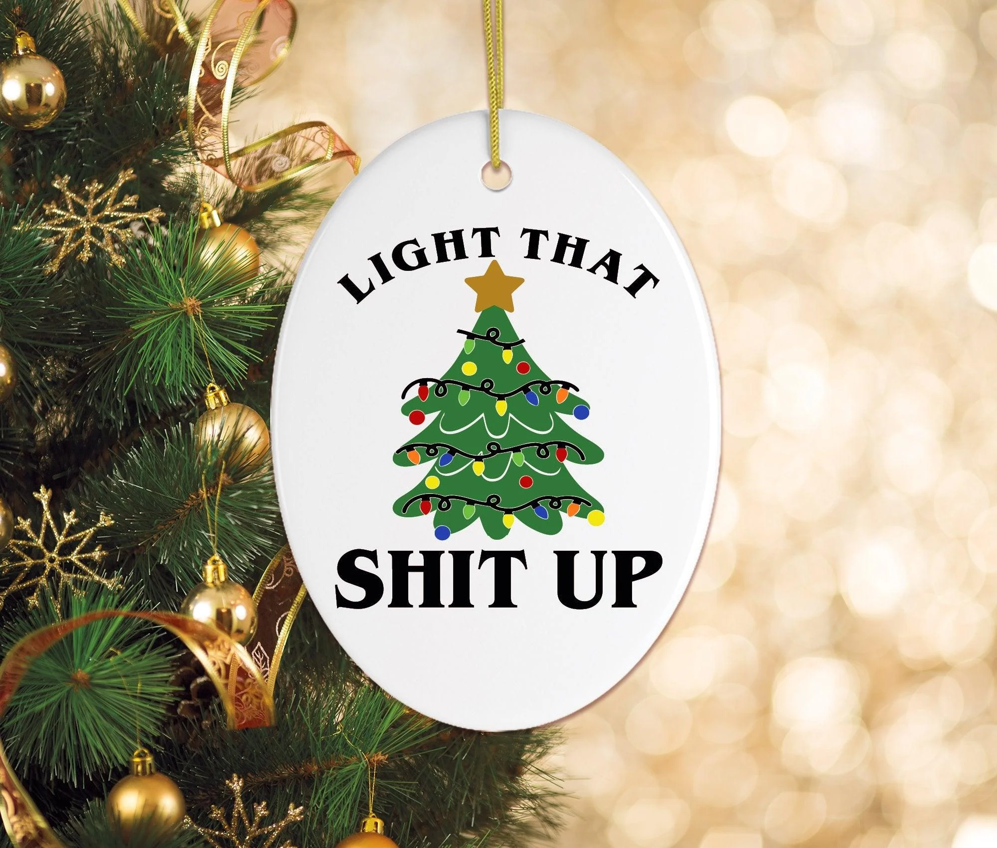 Light That Shit Up Christmas Ornament by OrnamentallyYou - Image 4