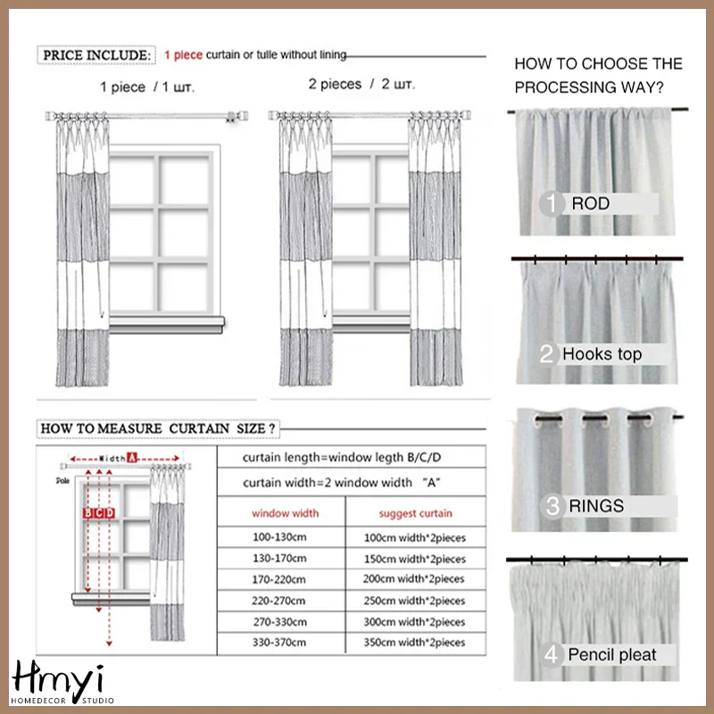 Linen Look Sheer Curtain 1PC - Image 5