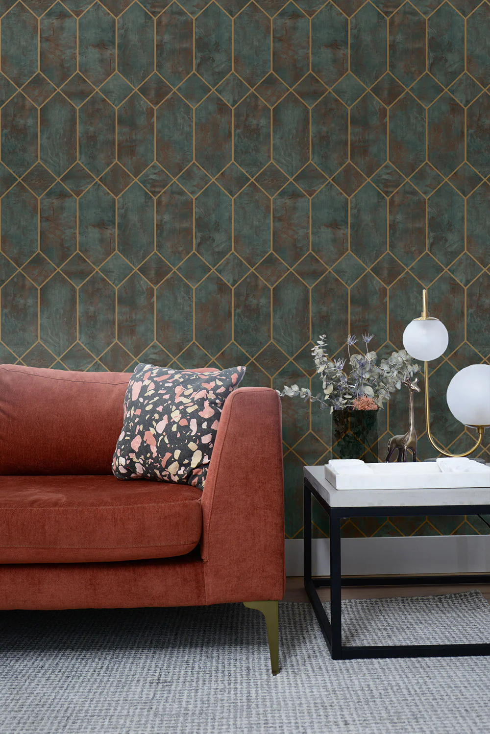 Living with Art Geometric Faux Unpasted Wallpaper - Image 6