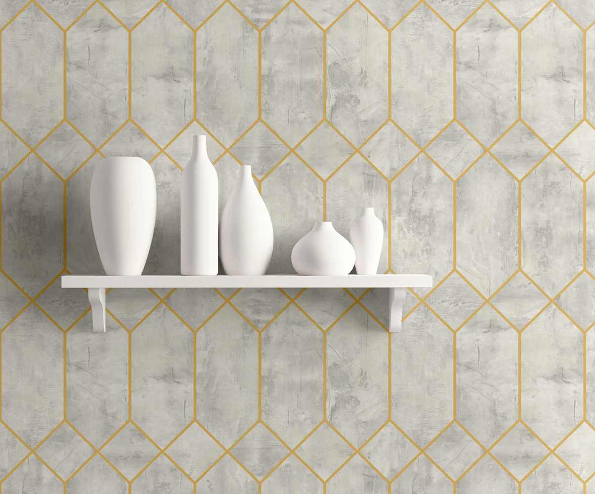 Living with Art Geometric Faux Unpasted Wallpaper - Image 8