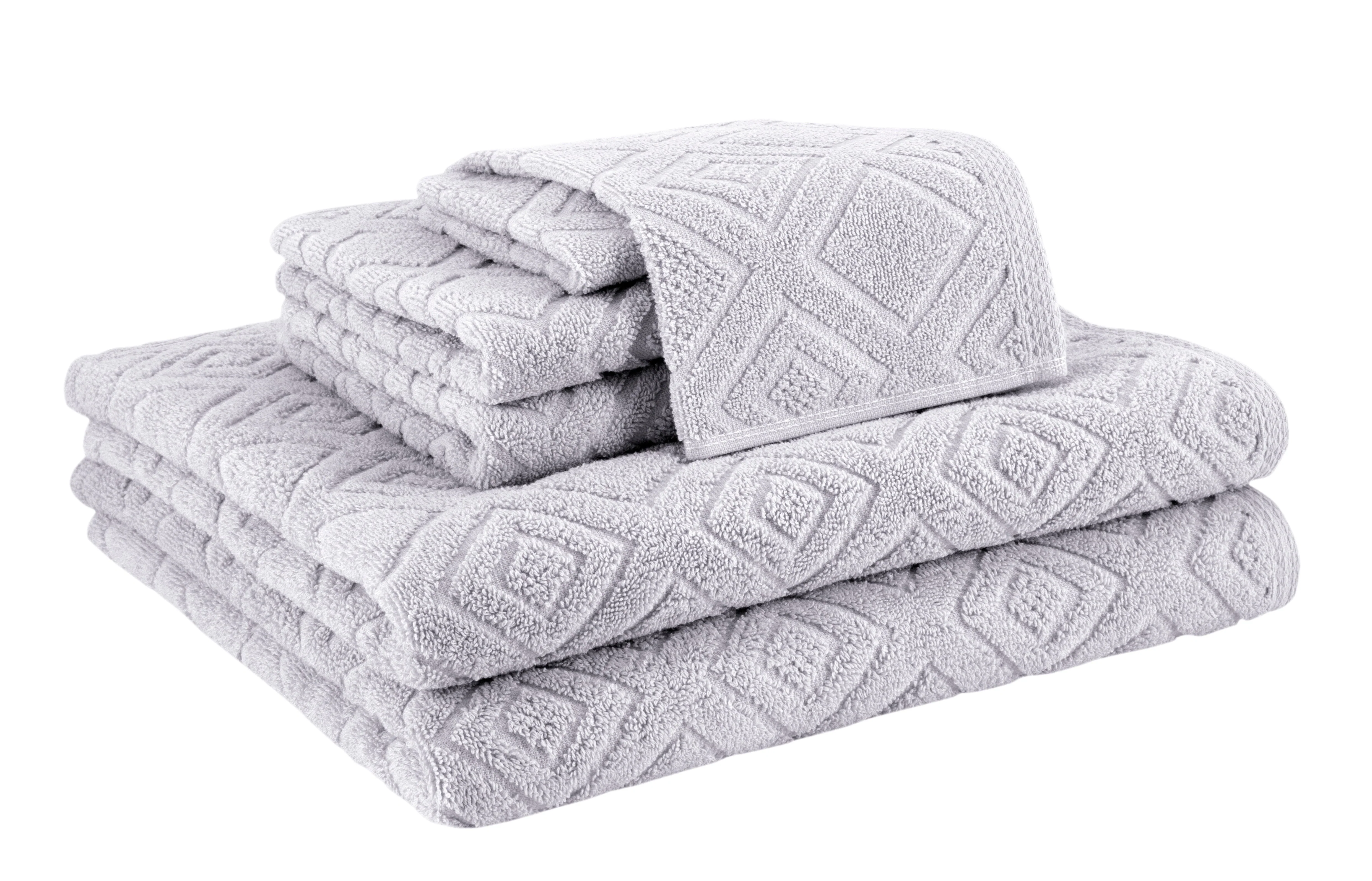Luxury 6‑Piece Turkish Cotton Towel Set – Grey, Soft & Absorbent - Image 3