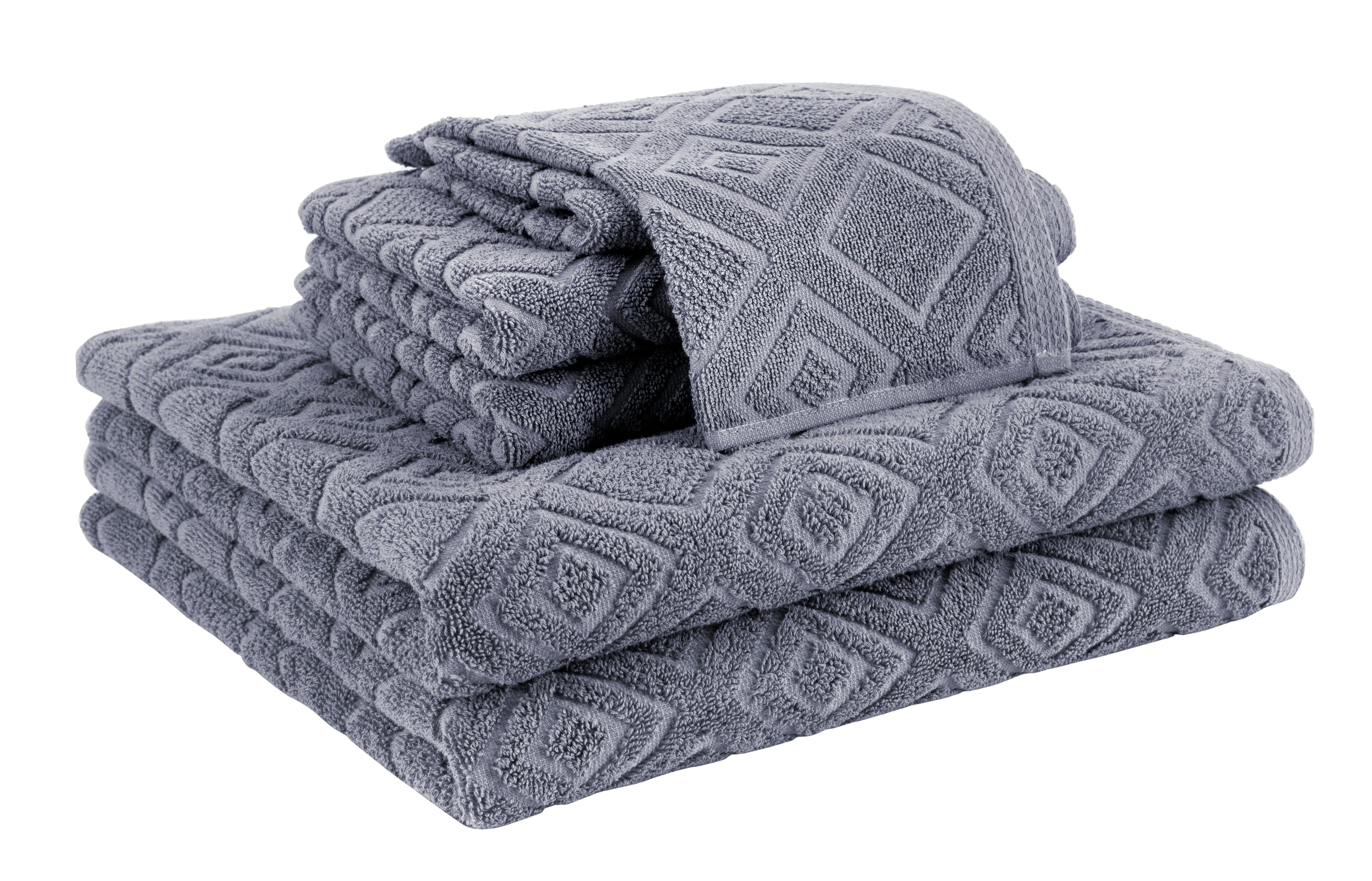 Luxury 6‑Piece Turkish Cotton Towel Set – Grey, Soft & Absorbent - Image 5