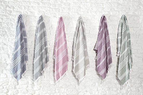 Luxury Peshtemal, %100 Turkish Cotton 1 Pc, 40"x70"- Hand Knotted, Herringbone Weave - Image 22
