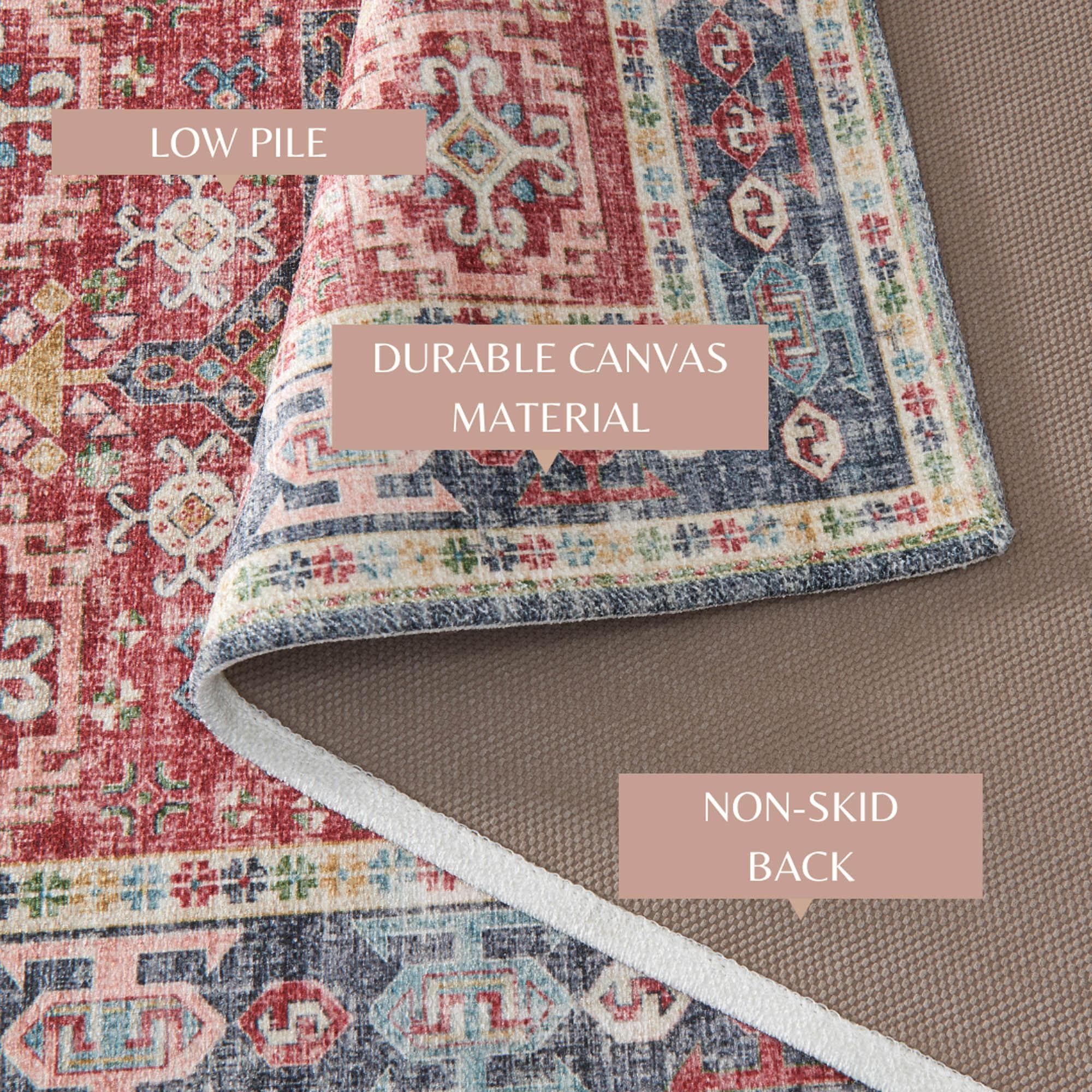 Medallion Machine Washable Accent Runner 2'4" x 7' - Nava Collection - Image 14