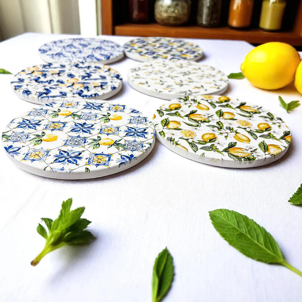 Mediterranean Lemon Coasters - Image 42