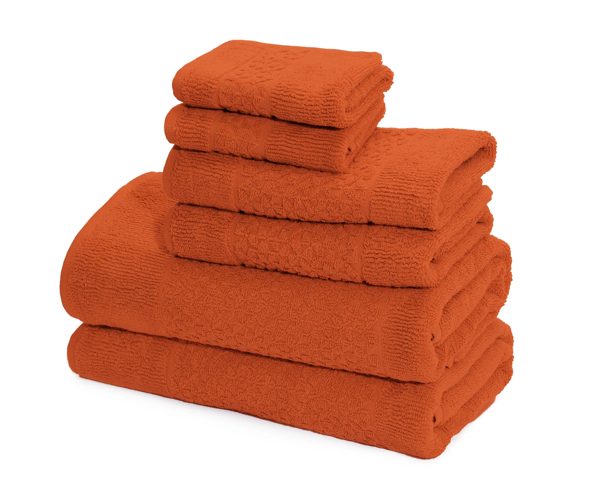 Mei-Tal Turkish Cotton Jacquard Towel Set of 6 - Image 7