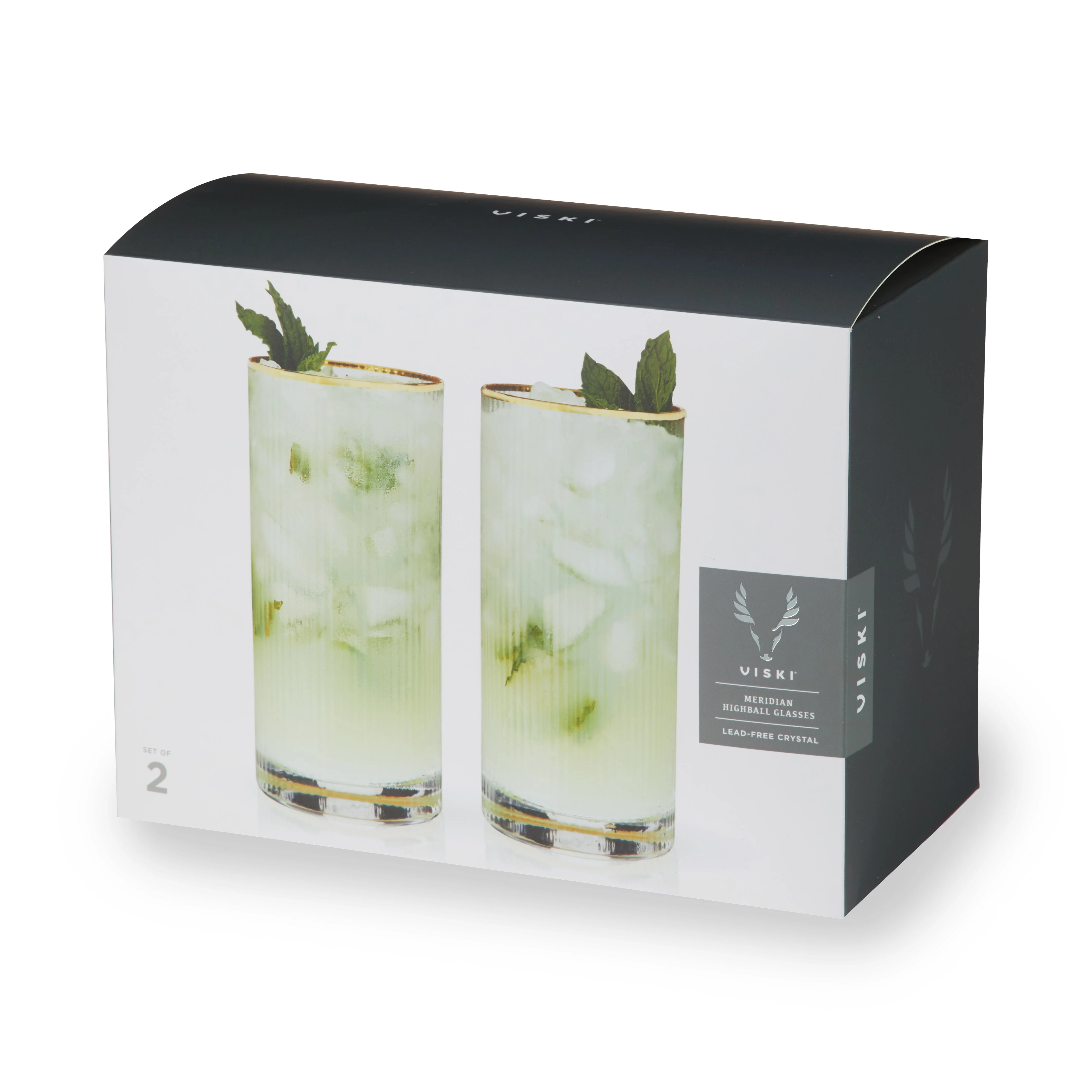 Meridian Crystal Highball Glasses Set of 2 - Image 7